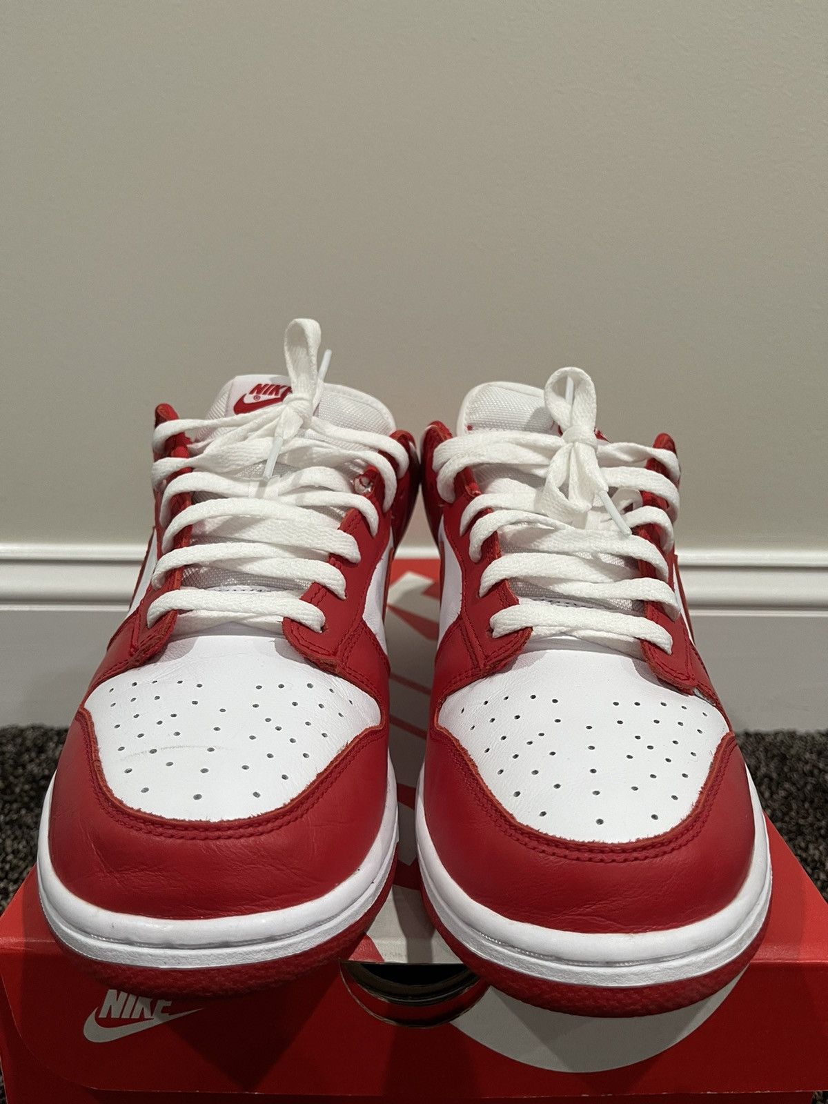 Nike Nike Dunk Low Retro SP “St. John’s” Red Varsity Size US 10.5 / EU 43-44 - 4 Thumbnail