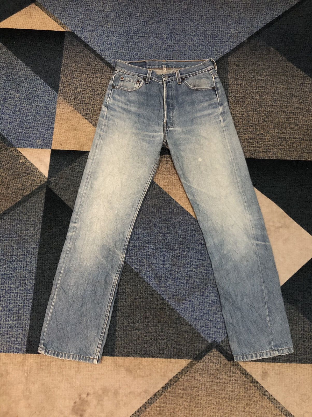 Vintage 90’s Trashed Levis 501 Non Selvedge Button 552 Denim