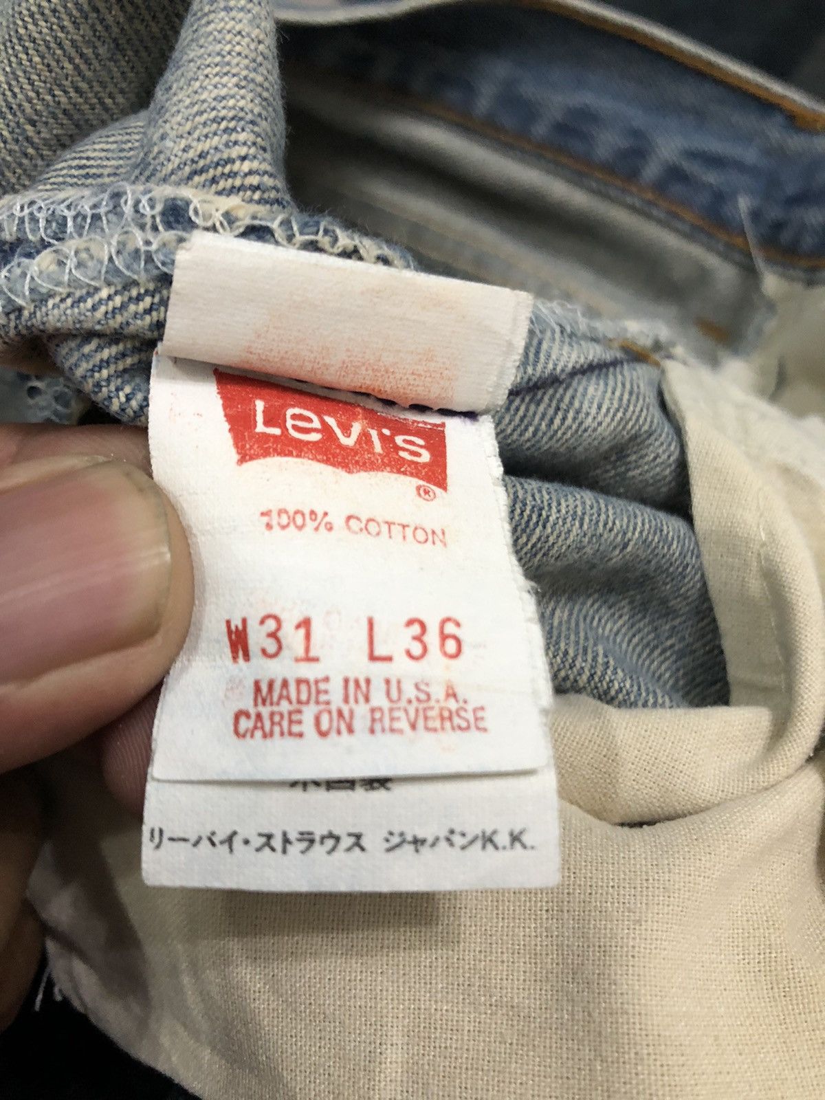 Levi's Vintage 90’s Trashed Levis 501 Non Selvedge Button 552 Denim Size US 30 / EU 46 - 6 Thumbnail
