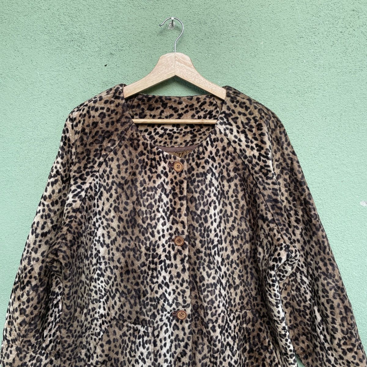Other × Vintage Vintage Unbranded Leopard Button Ups Fleece Jacket Size US XL / EU 56 / 4 - 3 Thumbnail