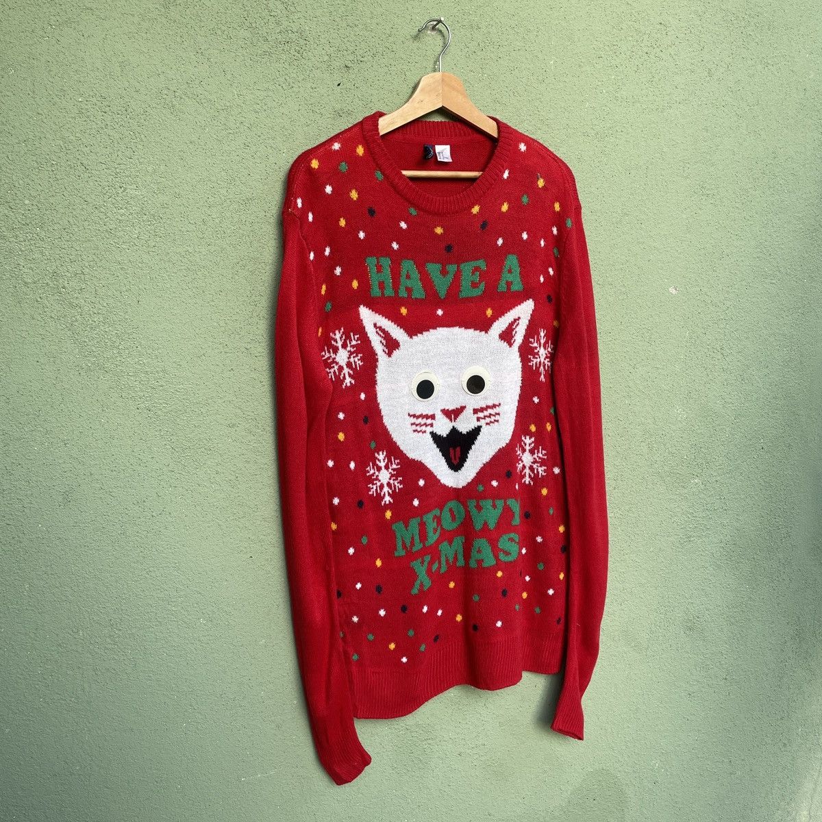 Aran Isles Knitwear × Japanese Brand Vintage Divided Big Cat Logo Crewneck Knitwear Jumper Size US M / EU 48-50 / 2 - 2 Thumbnail