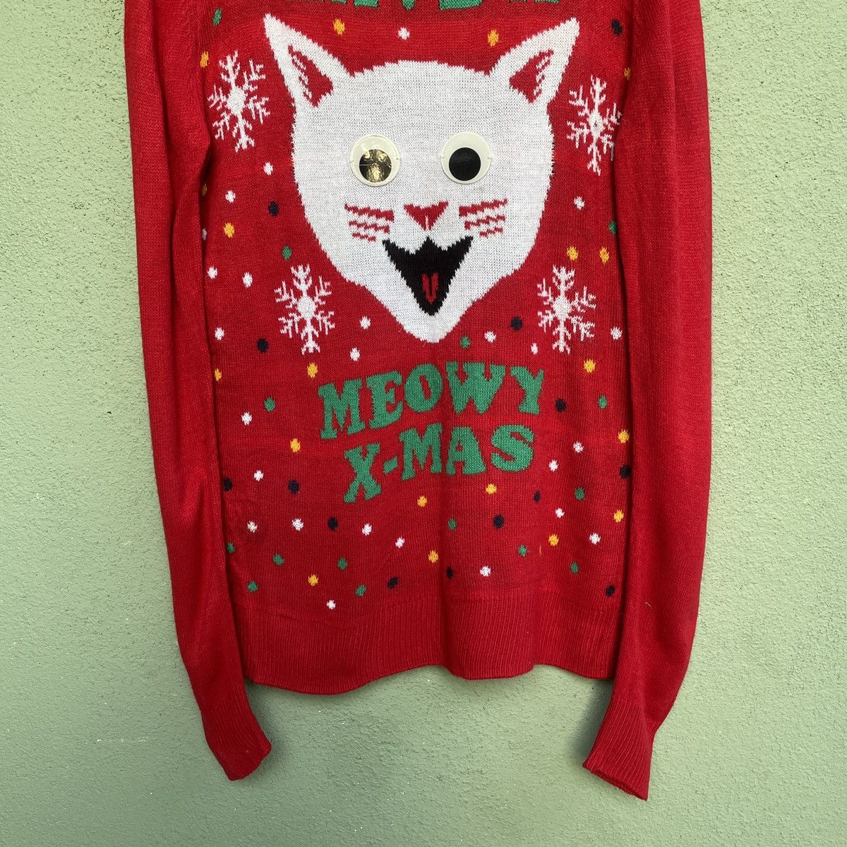 Aran Isles Knitwear × Japanese Brand Vintage Divided Big Cat Logo Crewneck Knitwear Jumper Size US M / EU 48-50 / 2 - 4 Thumbnail