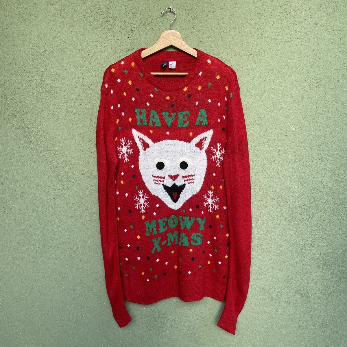 Aran Isles Knitwear × Japanese Brand Vintage Divided Big Cat Logo Crewneck Knitwear Jumper Size US M / EU 48-50 / 2 - 1 Thumbnail