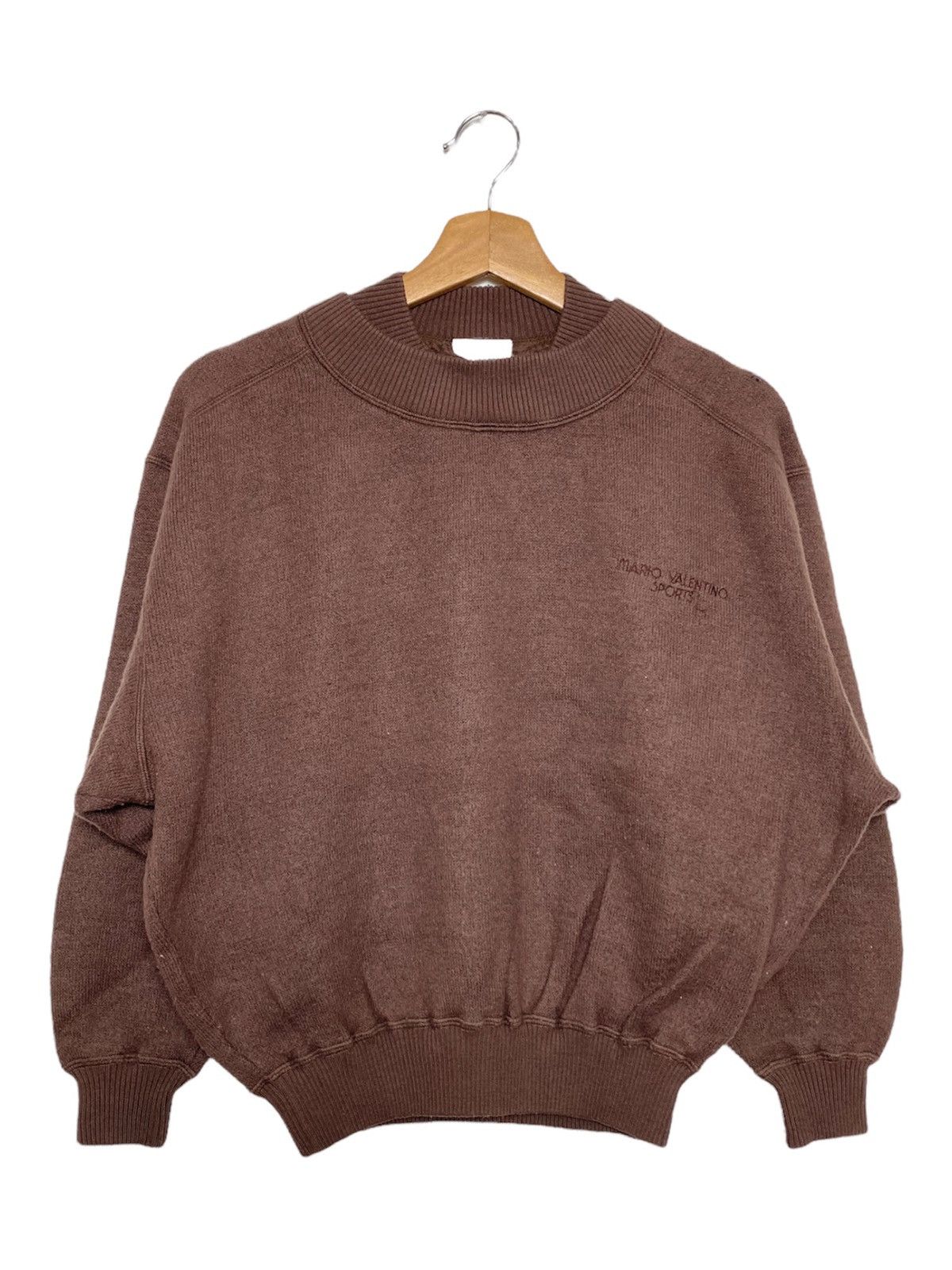 image of Vintage Mario Valentino Crewneck / Traviss Flacko Scott in Brown, Men's (Size Medium)