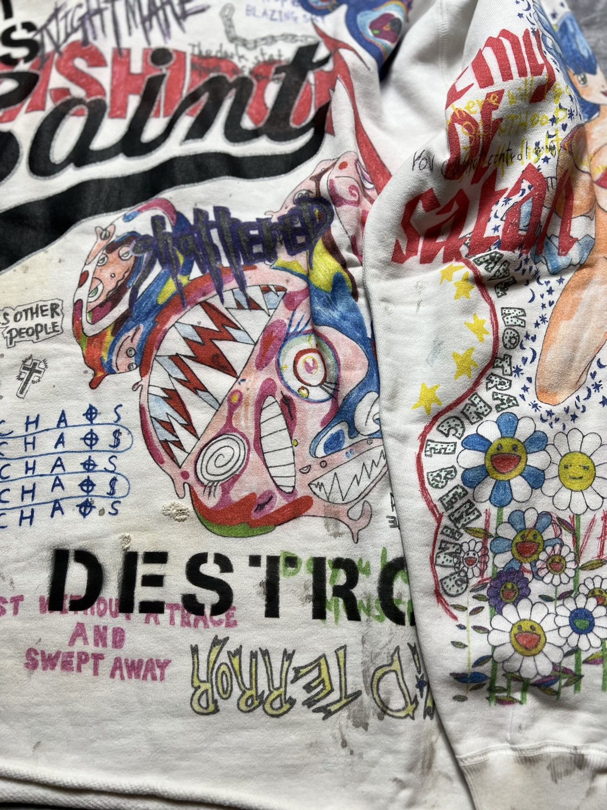 Saint Michael Saint Michael X Takashi Murakami Graffiti Hoodie Size US XL / EU 56 / 4 - 5 Thumbnail