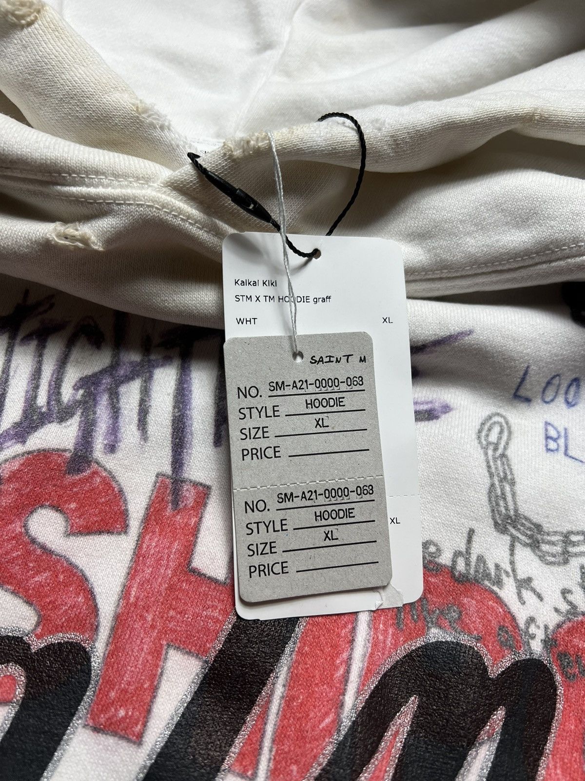 Saint Michael Saint Michael X Takashi Murakami Graffiti Hoodie Size US XL / EU 56 / 4 - 10 Thumbnail