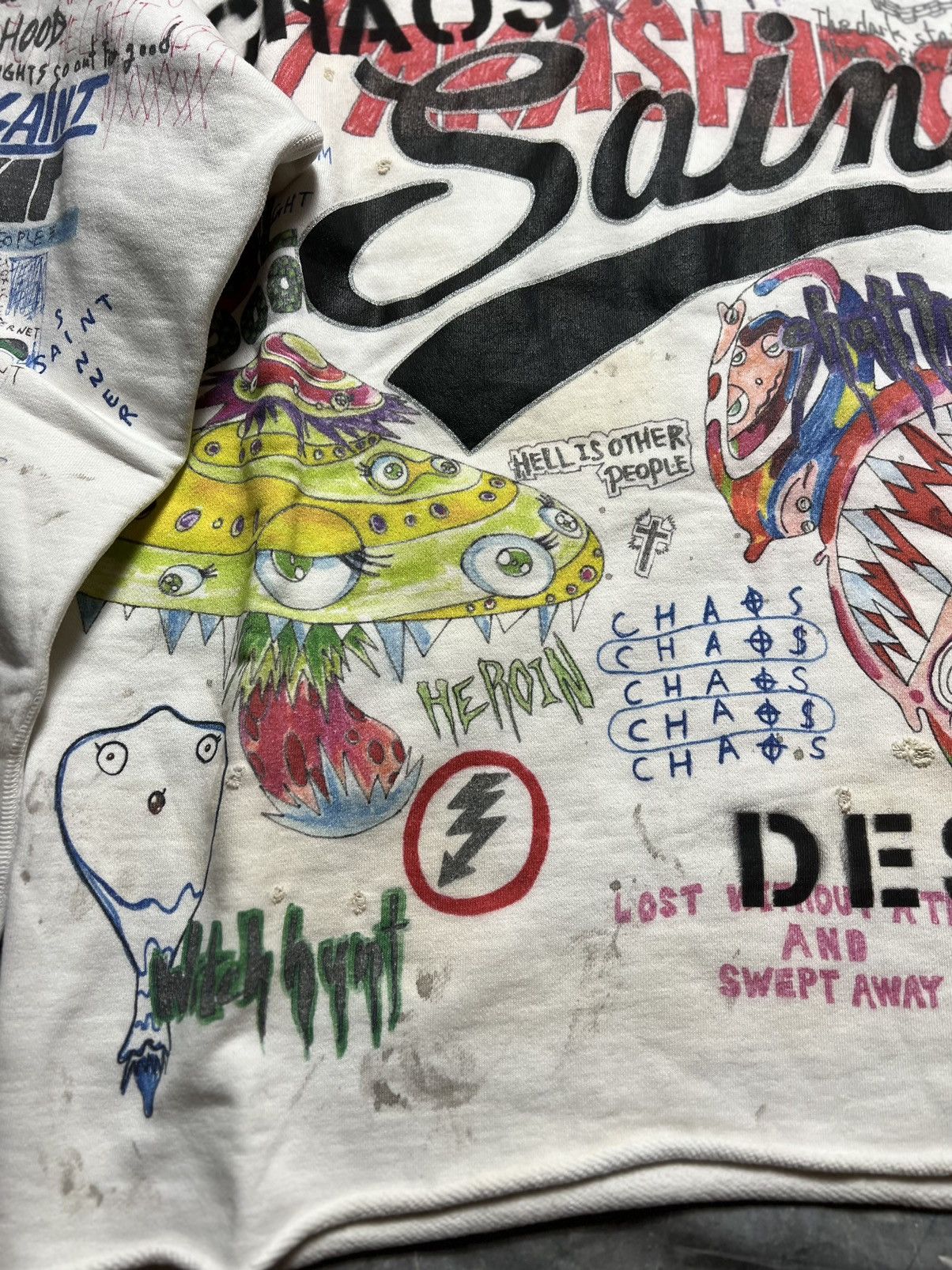 Saint Michael Saint Michael X Takashi Murakami Graffiti Hoodie Size US XL / EU 56 / 4 - 4 Thumbnail
