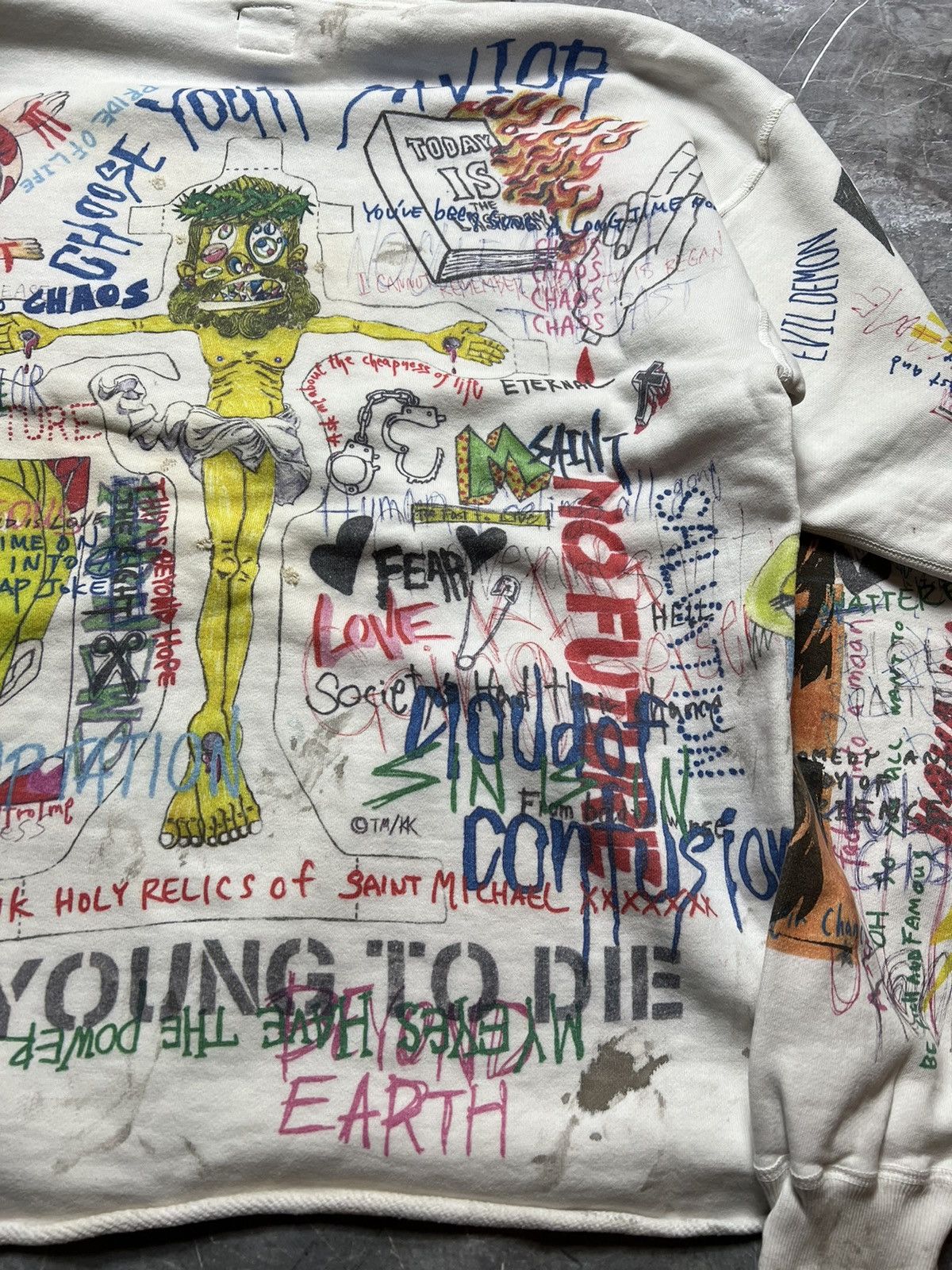 Saint Michael Saint Michael X Takashi Murakami Graffiti Hoodie Size US XL / EU 56 / 4 - 12 Thumbnail