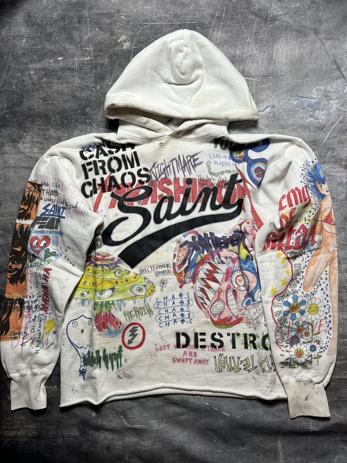 takashi murakami × saint michael hoodie - トップス