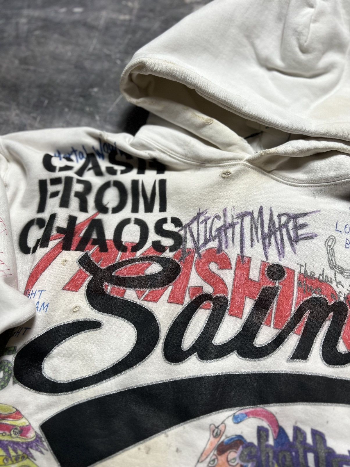 Saint Michael Saint Michael X Takashi Murakami Graffiti Hoodie Size US XL / EU 56 / 4 - 8 Thumbnail