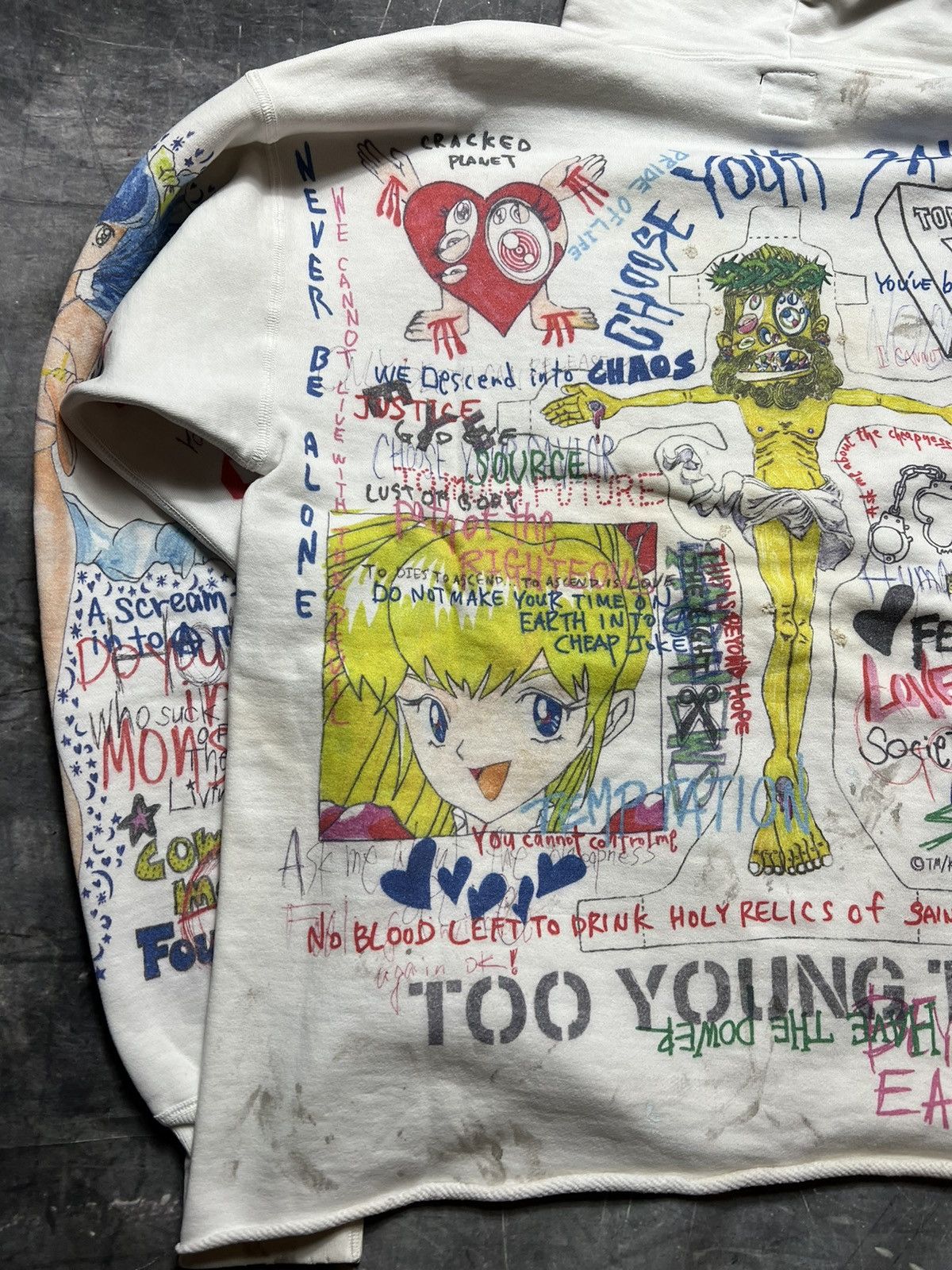 Saint Michael Saint Michael X Takashi Murakami Graffiti Hoodie Size US XL / EU 56 / 4 - 11 Thumbnail