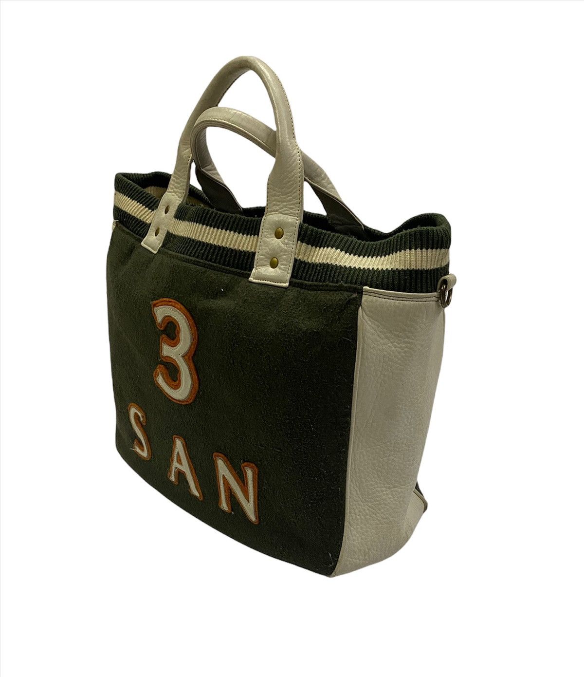 Japanese Brand Japanese Designer 3 San Hideaki Mihara Varsity Tote Bag Size ONE SIZE - 2 Thumbnail