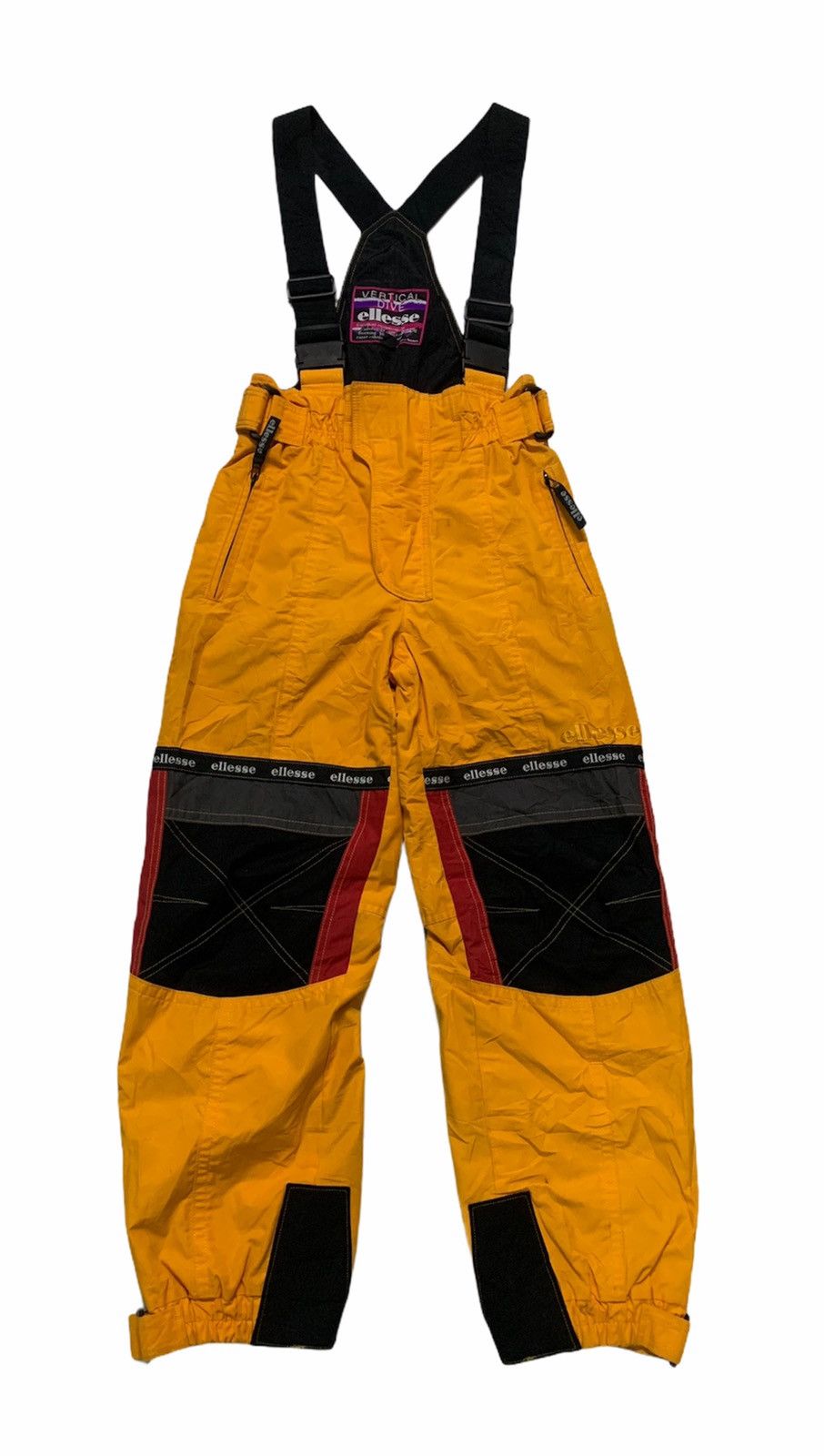 image of Ellesse Vertical Dive Block Colour Parachute Ski Wear in Yellow, Men's (Size 30)