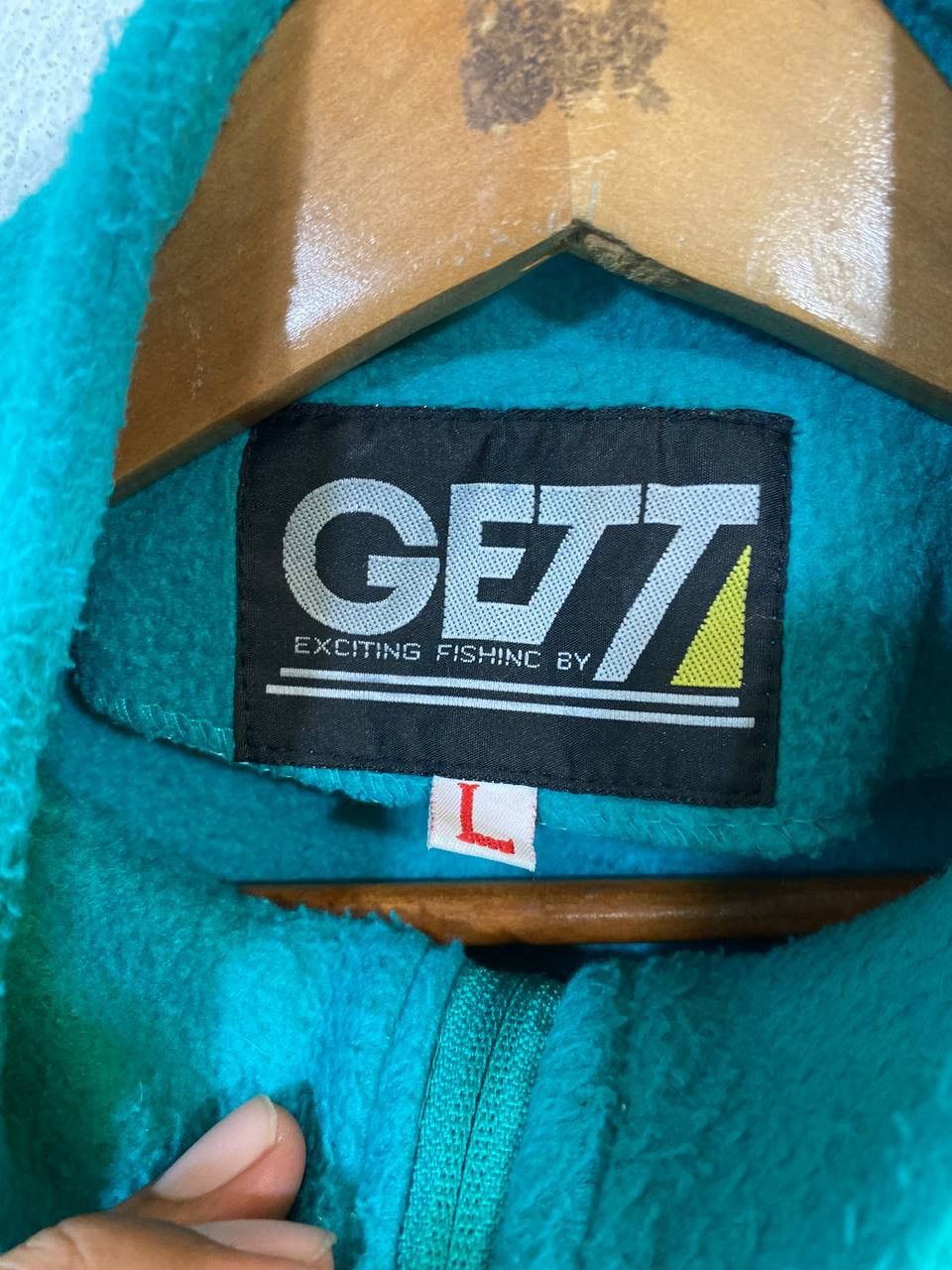 Japanese Brand Gett Japanese Brands Green Fleece jacket Size US L / EU 52-54 / 3 - 9 Thumbnail