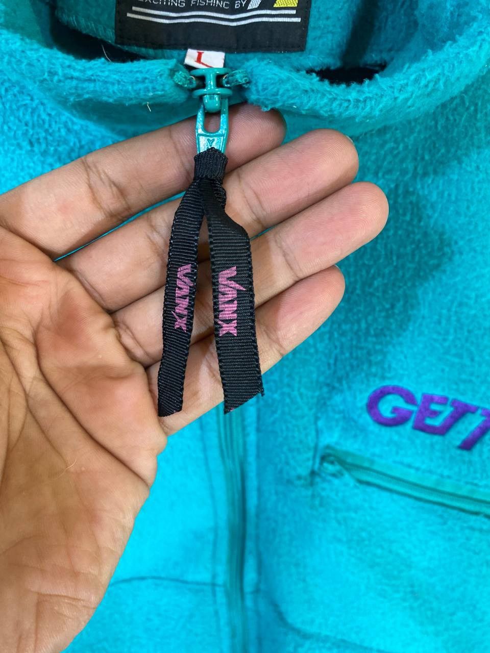 Japanese Brand Gett Japanese Brands Green Fleece jacket Size US L / EU 52-54 / 3 - 6 Thumbnail
