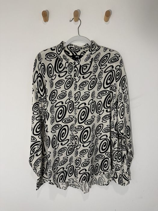 Stussy STUSSY SWIRLY S SILK SHIRT | Grailed