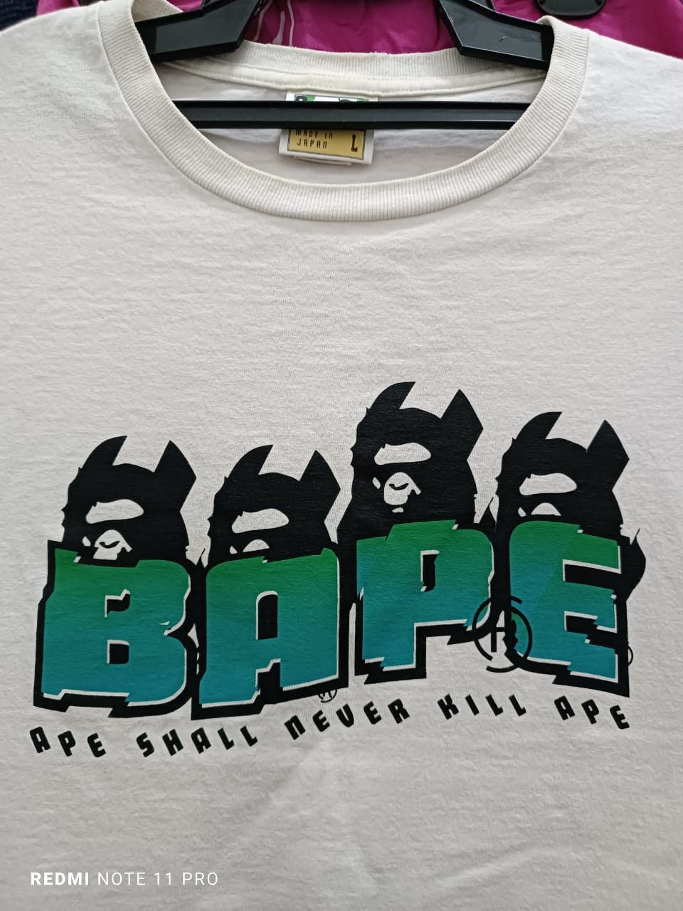 Bape × Vintage APE SHALL NEVER KILL APE TEE Size US L / EU 52-54 / 3 - 2 Thumbnail
