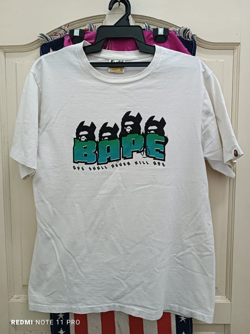 Bape × Vintage APE SHALL NEVER KILL APE TEE Size US L / EU 52-54 / 3 - 1 Thumbnail