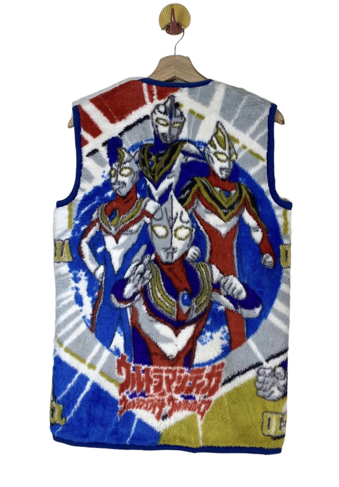 Vintage ULTRAMAN full print Fleece Sweater Vest Japan