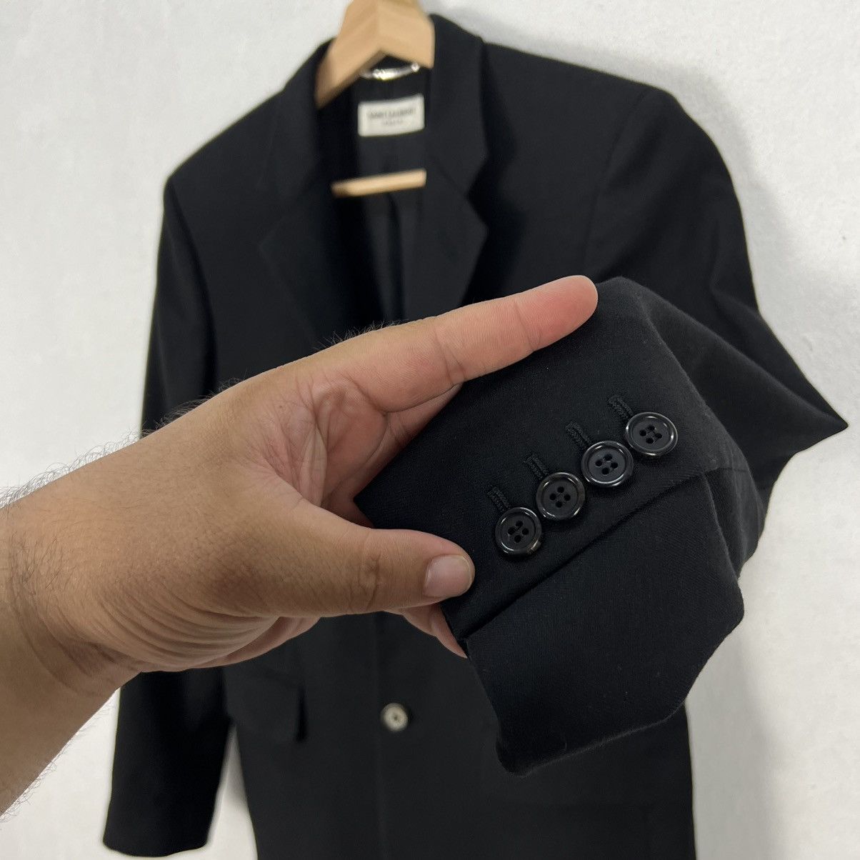 Saint Laurent Paris 🔥19FW Iconic Black Double Breast Blazer Size US S / EU 44-46 / 1 - 7 Thumbnail