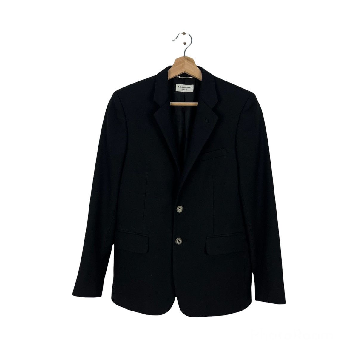 Saint Laurent Paris 🔥19FW Iconic Black Double Breast Blazer Size US S / EU 44-46 / 1 - 1 Thumbnail
