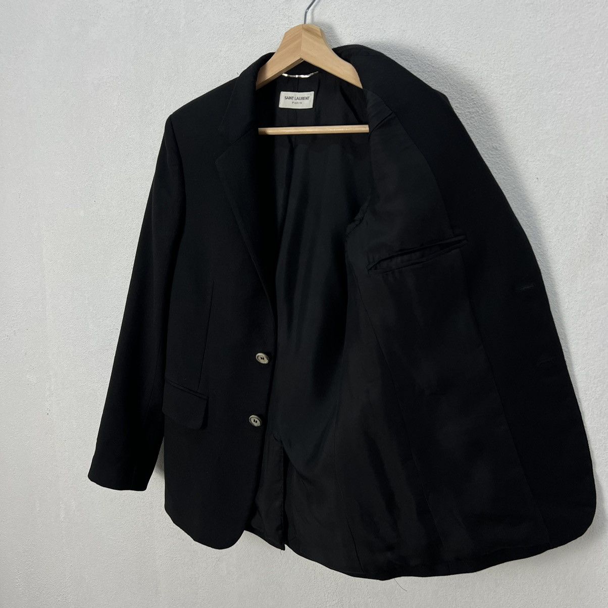Saint Laurent Paris 🔥19FW Iconic Black Double Breast Blazer Size US S / EU 44-46 / 1 - 12 Thumbnail