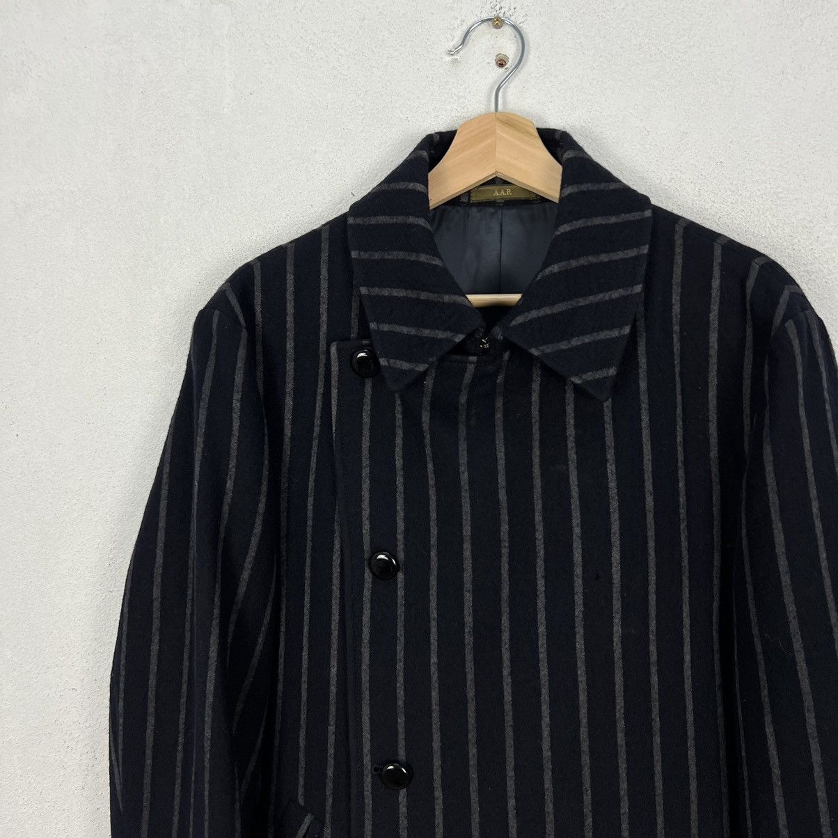 Yohji Yamamoto 🔥YOHJI YAMAMOTO AAR STRIPES DOWN OVERCOATS Size US L / EU 52-54 / 3 - 6 Thumbnail