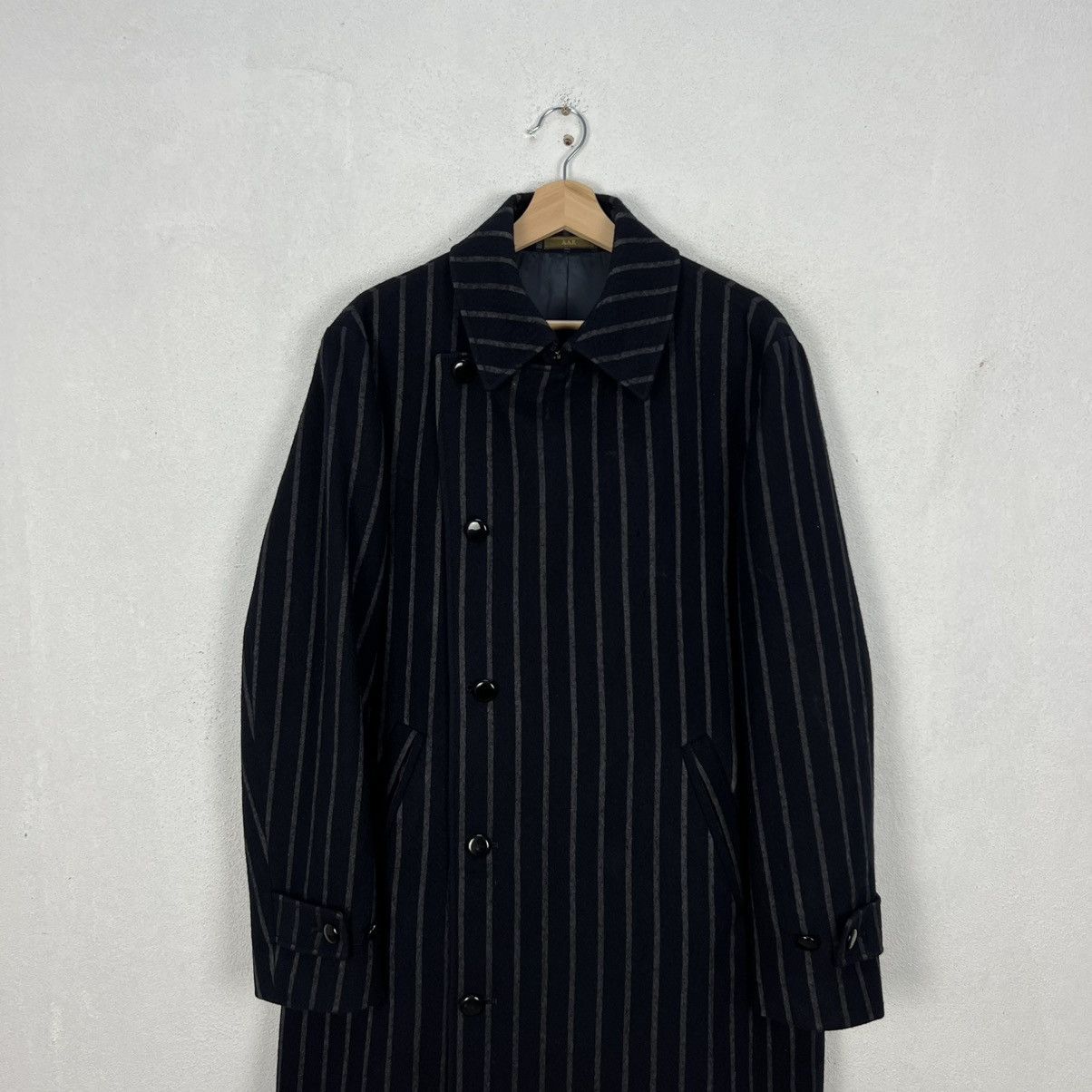 Yohji Yamamoto 🔥YOHJI YAMAMOTO AAR STRIPES DOWN OVERCOATS Size US L / EU 52-54 / 3 - 2 Thumbnail