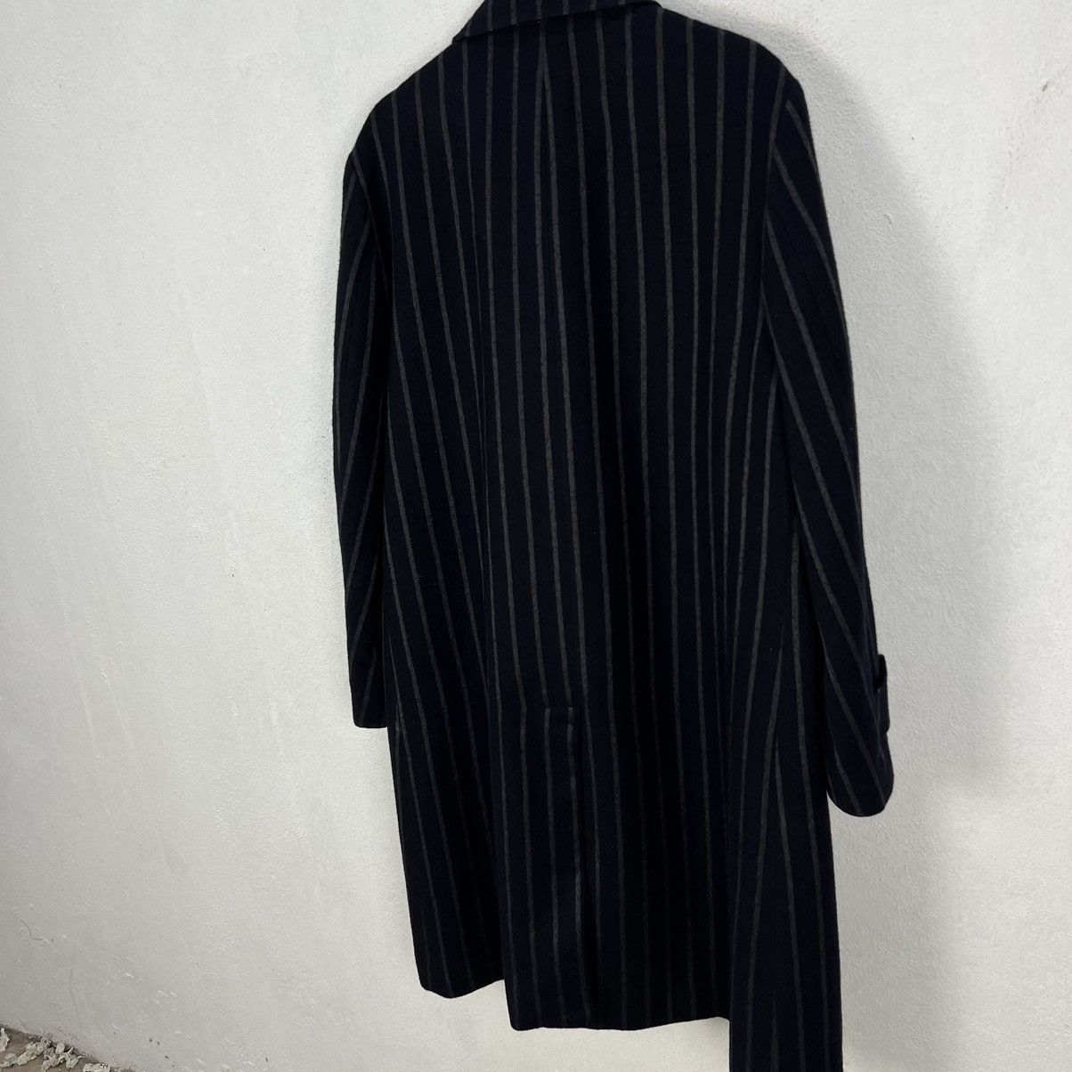 Yohji Yamamoto 🔥YOHJI YAMAMOTO AAR STRIPES DOWN OVERCOATS Size US L / EU 52-54 / 3 - 12 Thumbnail