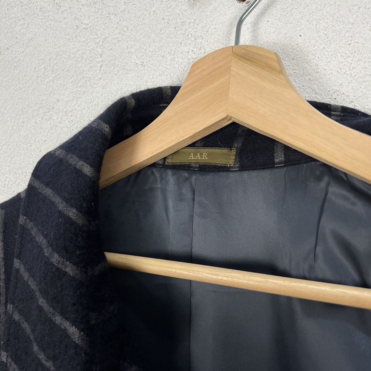 Yohji Yamamoto 🔥YOHJI YAMAMOTO AAR STRIPES DOWN OVERCOATS Size US L / EU 52-54 / 3 - 15 Thumbnail