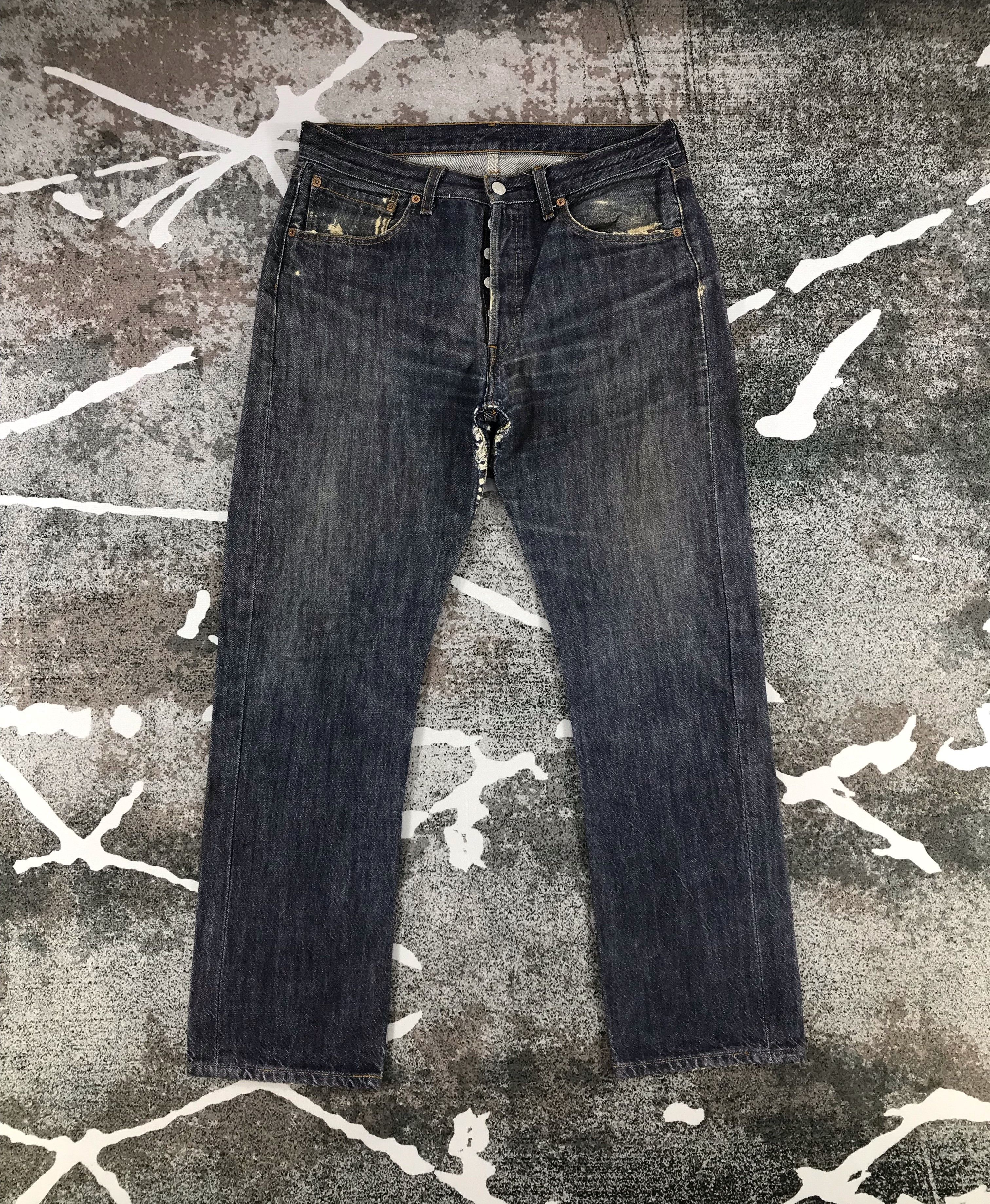 Levi's Vintage Levis 501 Jeans Blue Wash Levi's Distressed Denim Size US 33 - 1 Thumbnail