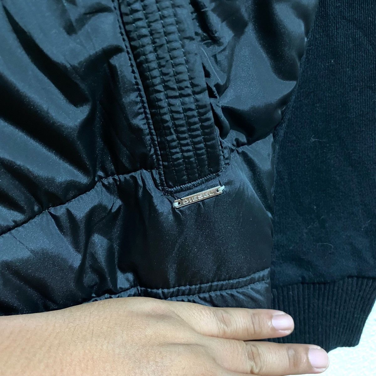 Diesel Rare DIESEL Quilted Nylon x Cotton Hooded Jacket Zipper Up Size US S / EU 44-46 / 1 - 3 Thumbnail