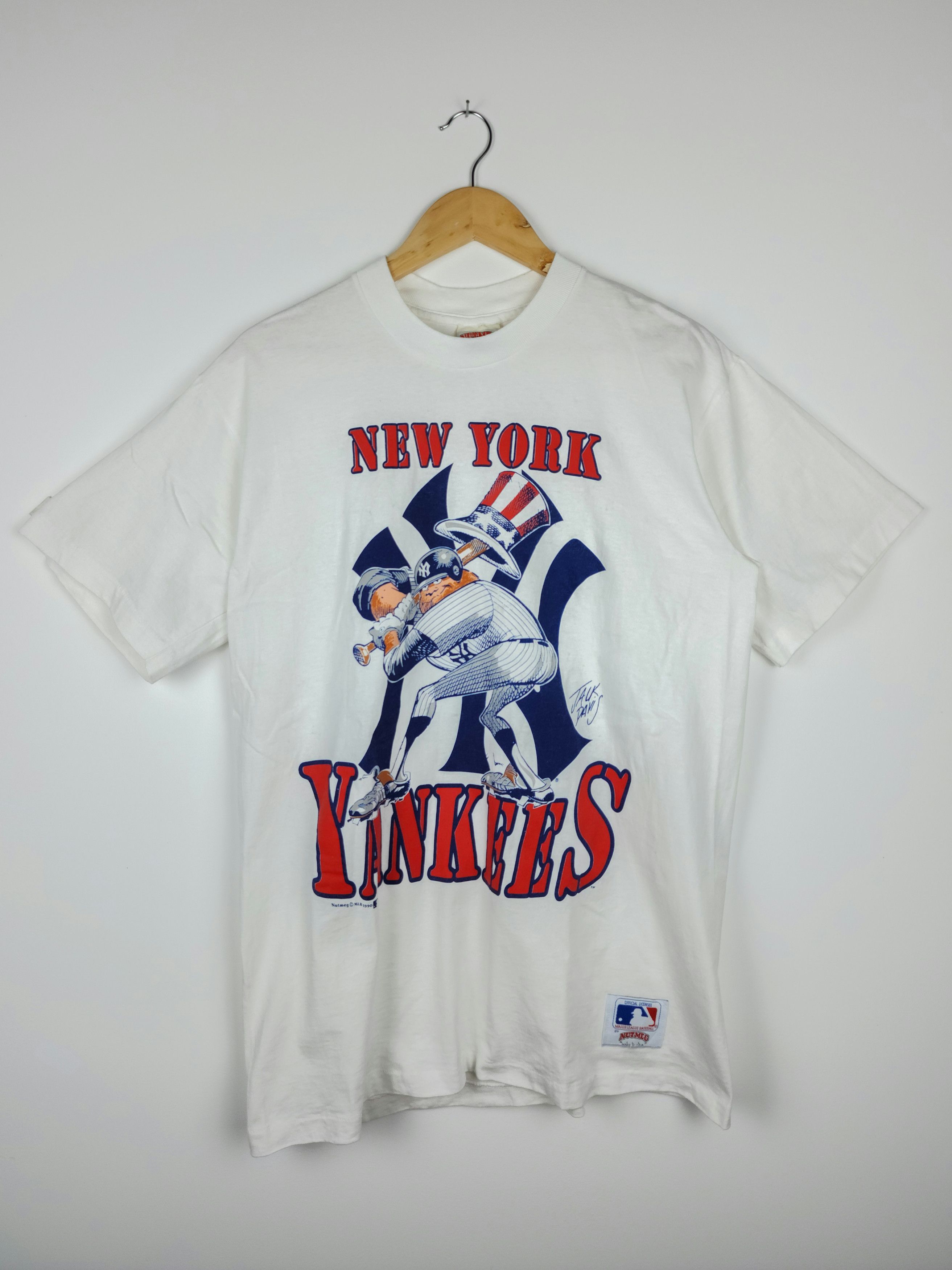 NEW YORK YANKEES '90s NUTMEG VINTAGE T-Shirt Men's X-LARGE XL