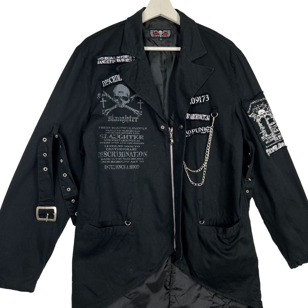 If Six Was Nine 💥 MAD PUNK CYBERPUNK EMO BONDAGE BELTED Size US M / EU 48-50 / 2 - 16 Thumbnail
