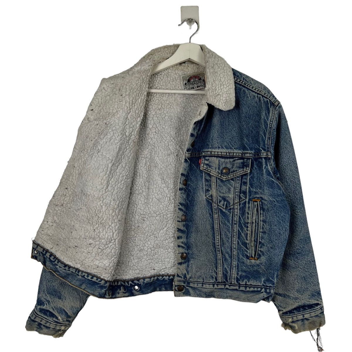 Levi's 💥 VINTAGE LEVIS SHERPA TRUCKER JACKET MADE IN USA Size US S / EU 44-46 / 1 - 5 Thumbnail