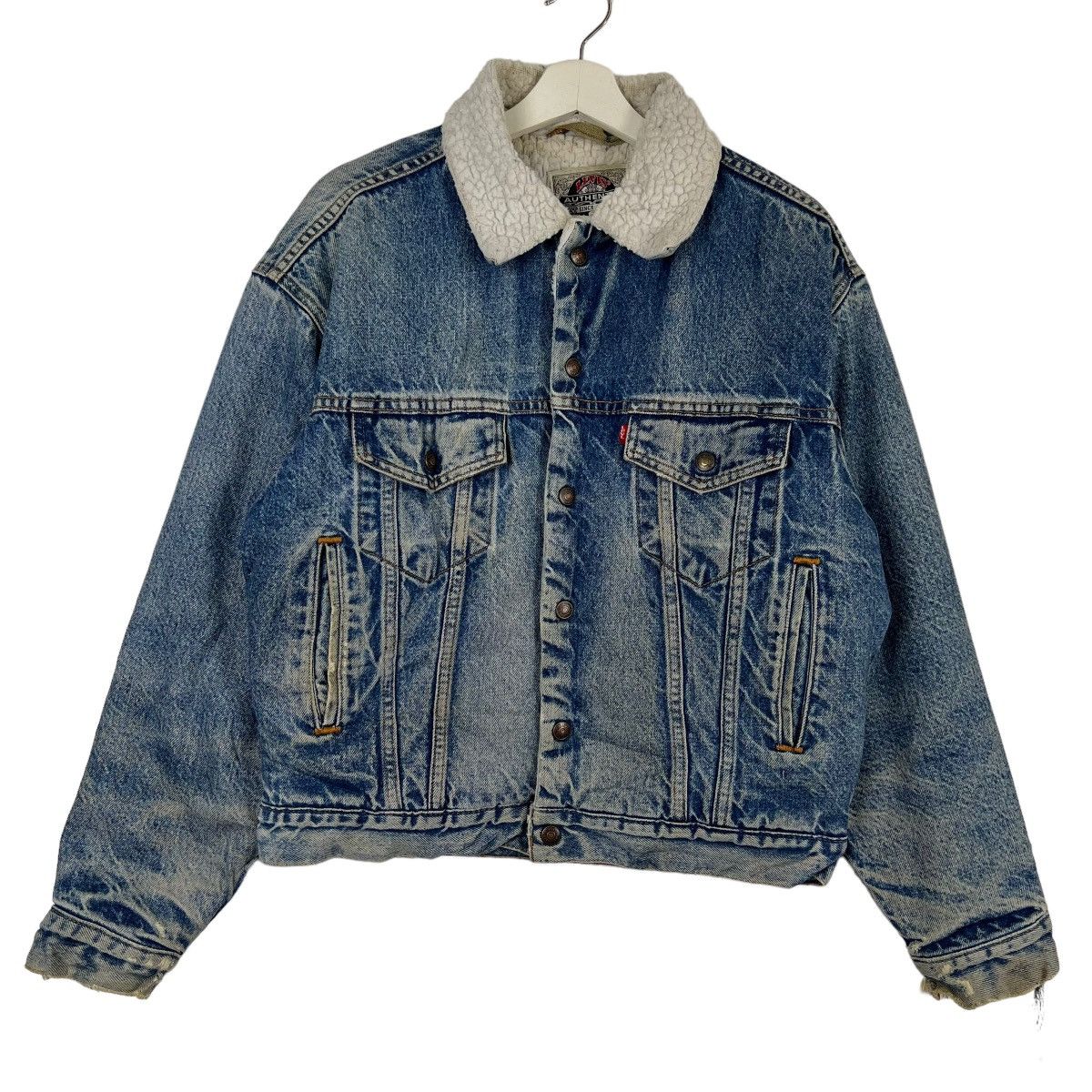 Levi's 💥 VINTAGE LEVIS SHERPA TRUCKER JACKET MADE IN USA Size US S / EU 44-46 / 1 - 1 Thumbnail