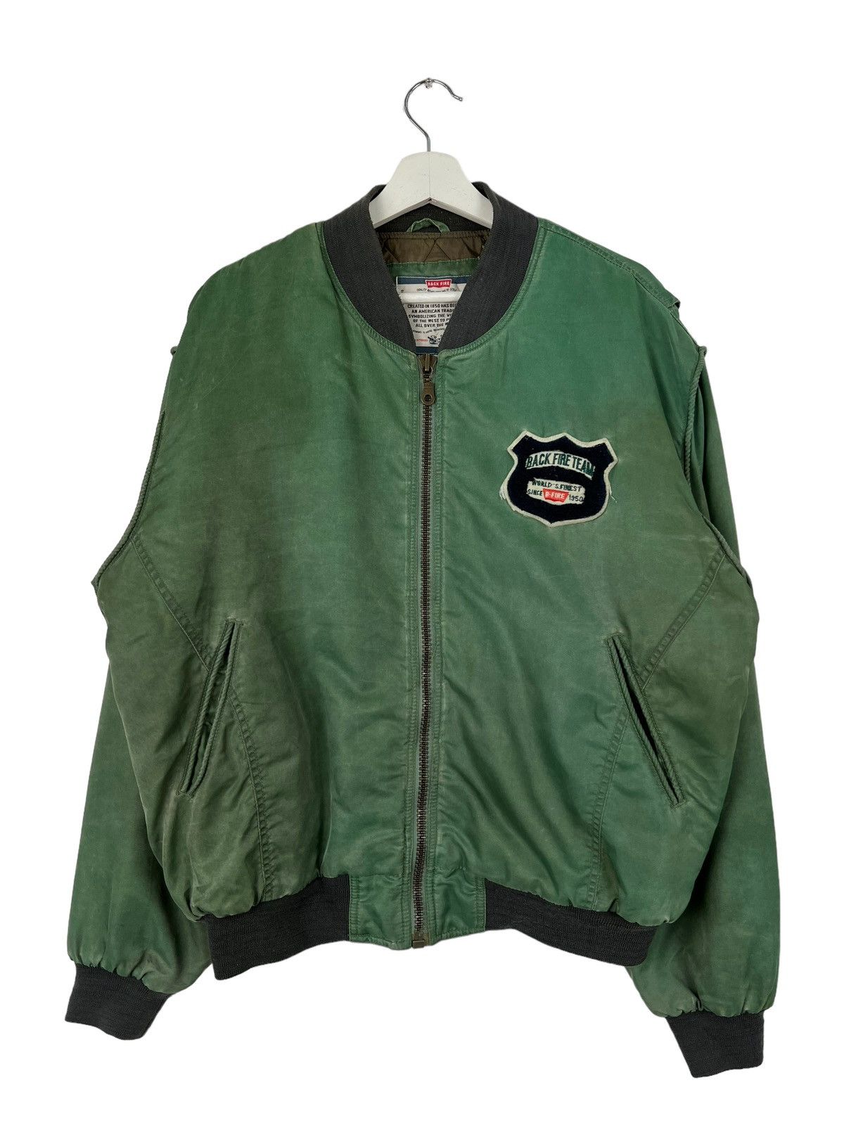 Japanese Brand × Vintage 💥 VINTAGE BACK FIRE TEAM BOMBER JACKET Size US M / EU 48-50 / 2 - 24 Thumbnail