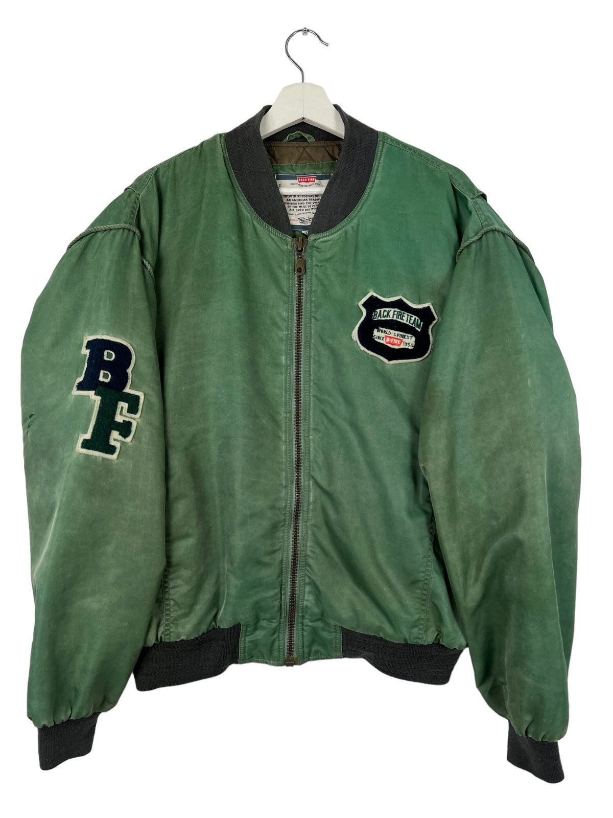 Japanese Brand × Vintage 💥 VINTAGE BACK FIRE TEAM BOMBER JACKET Size US M / EU 48-50 / 2 - 18 Thumbnail