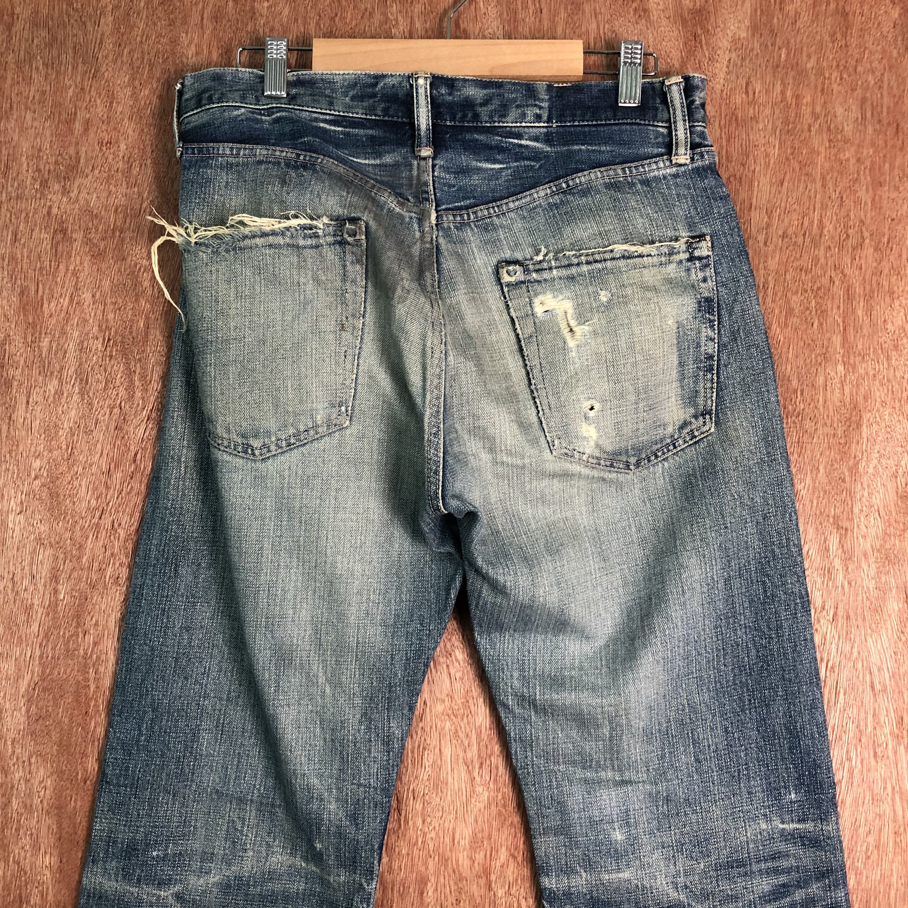 Japanese Brand vintage faded Japan Blue Denim Pants like cobain #c089DL Size US 30 / EU 46 - 7 Thumbnail