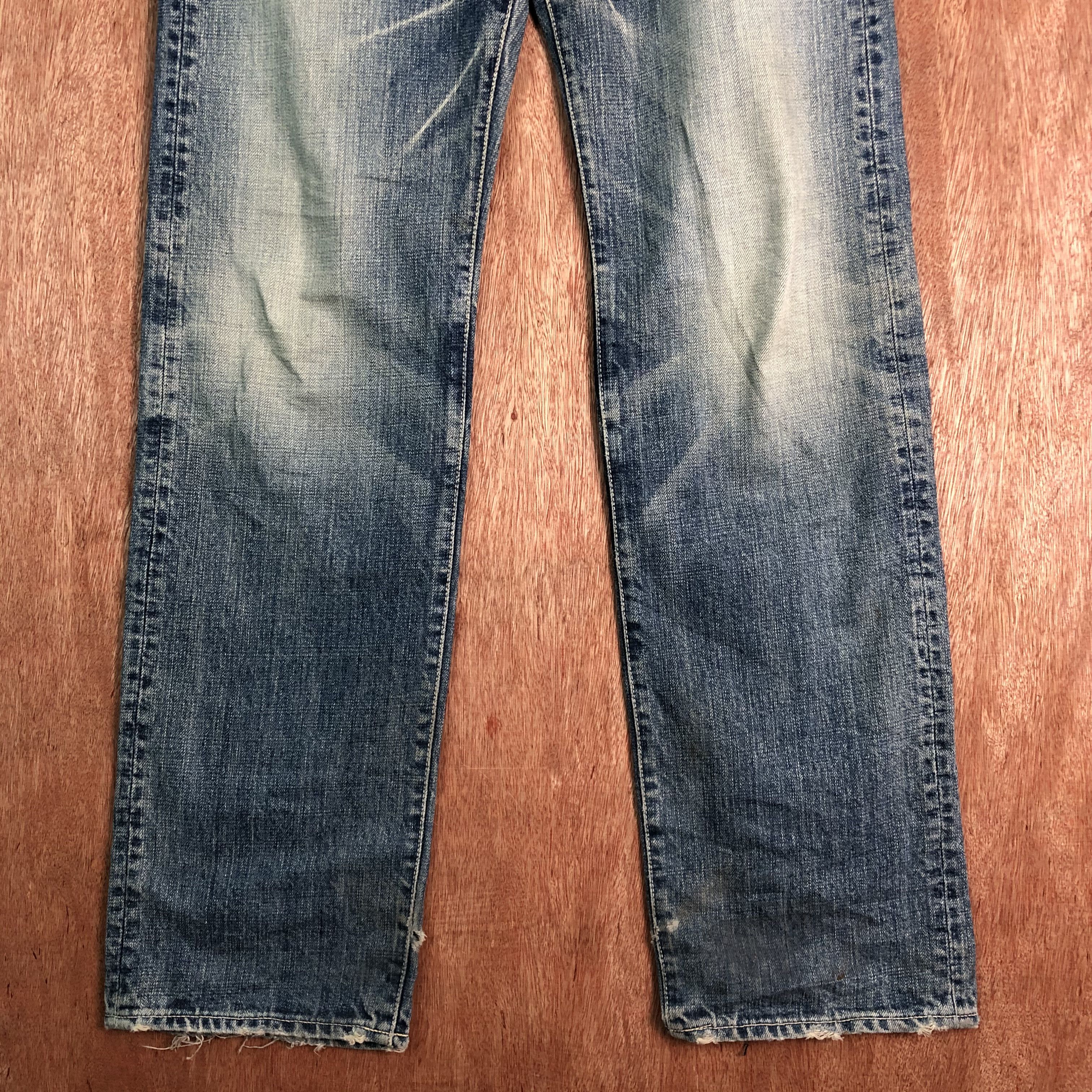 Japanese Brand vintage faded Japan Blue Denim Pants like cobain #c089DL Size US 30 / EU 46 - 3 Thumbnail