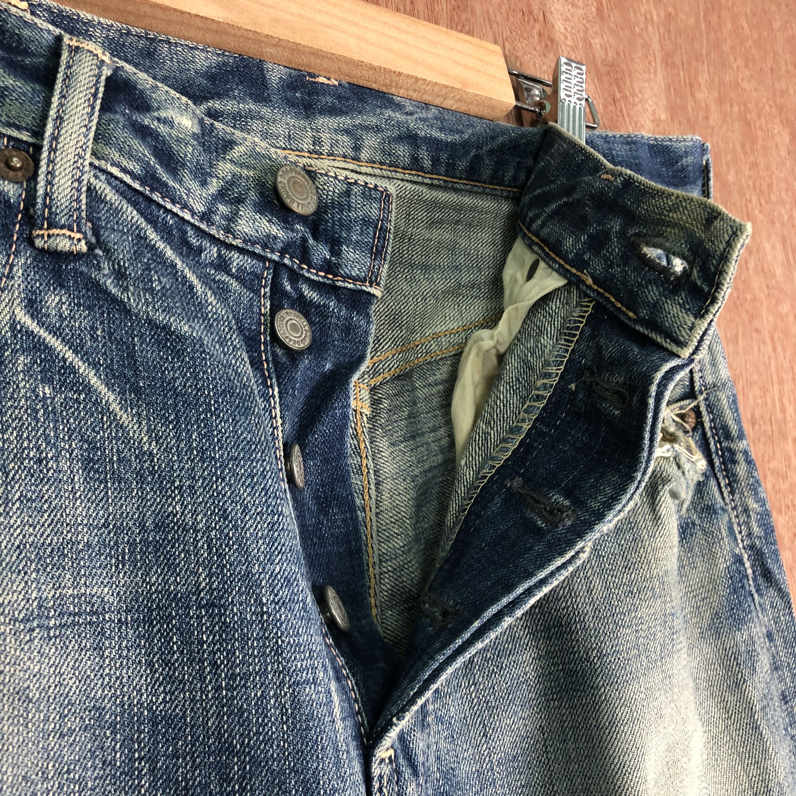 Japanese Brand vintage faded Japan Blue Denim Pants like cobain #c089DL Size US 30 / EU 46 - 5 Thumbnail