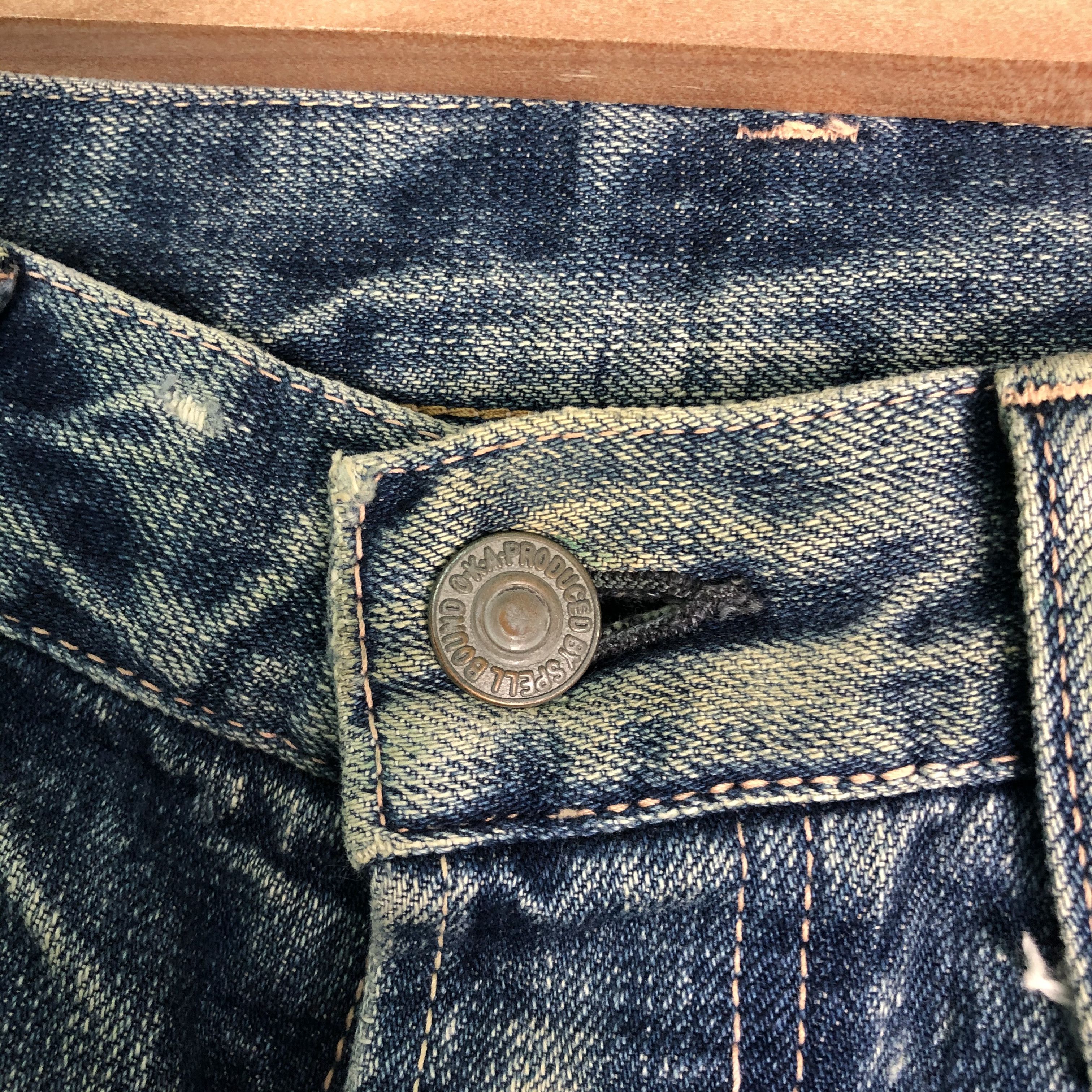 Japanese Brand vintage faded Japan Blue Denim Pants like cobain #c089DL Size US 30 / EU 46 - 4 Thumbnail