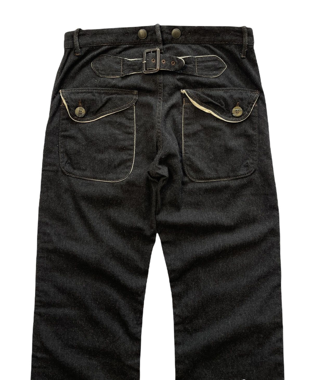 Japanese Brand JOHNBULL BUCKLE BACK WOOL PANTS Size US 34 / EU 50 - 2 Thumbnail