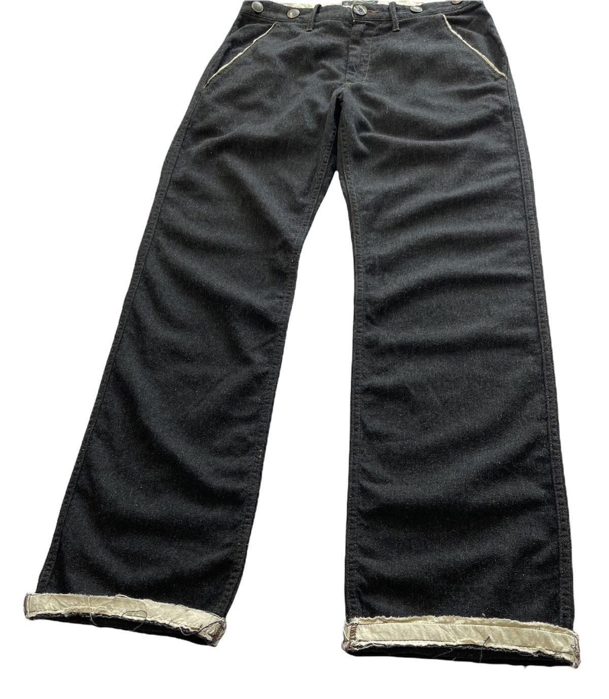 Japanese Brand JOHNBULL BUCKLE BACK WOOL PANTS Size US 34 / EU 50 - 6 Thumbnail