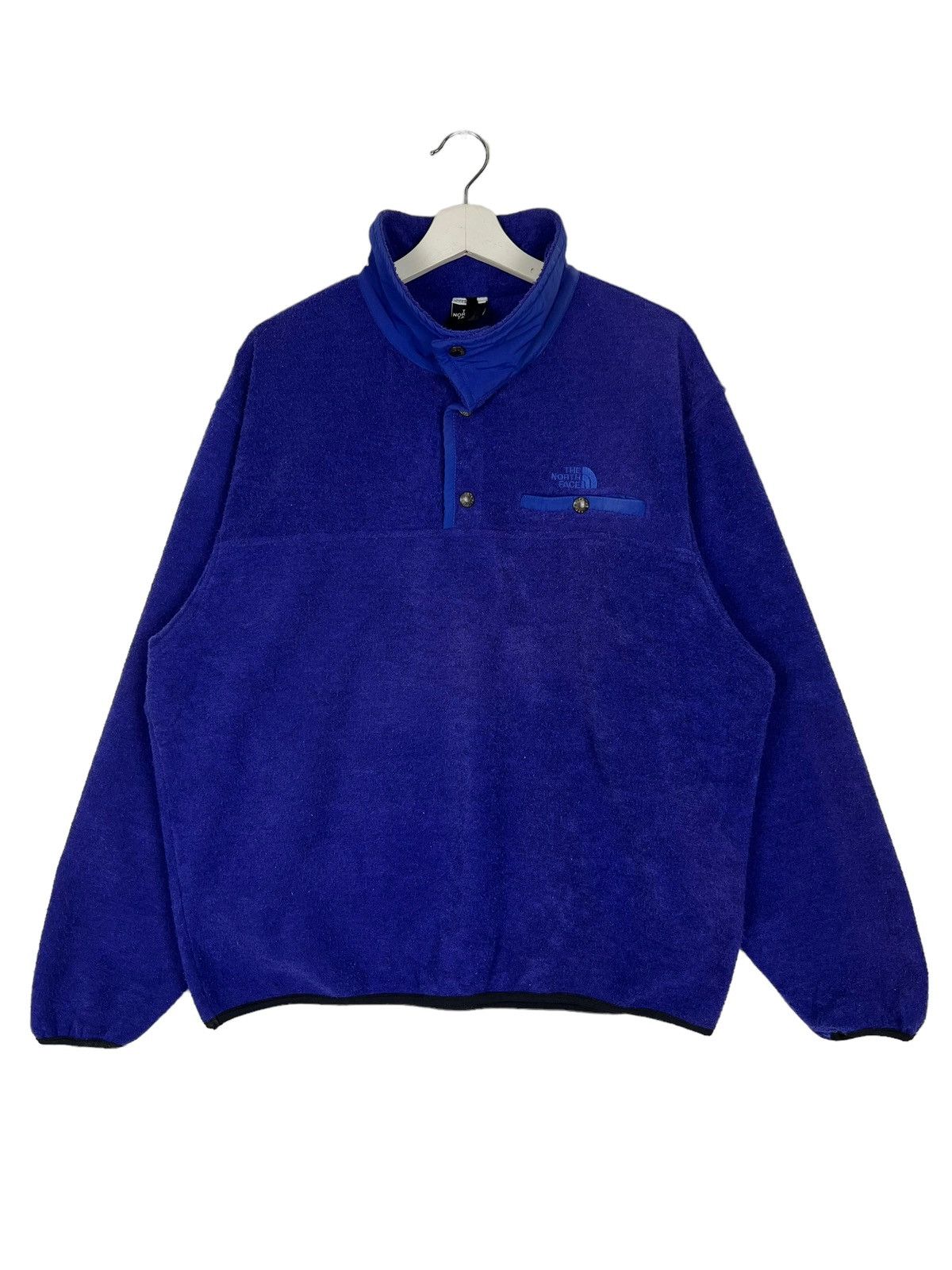 The North Face × Vintage 💥 VINTAGE THE NORTH FACE FLEECE ANORAK SNAPED MADE IN USA Size US L / EU 52-54 / 3 - 3 Thumbnail