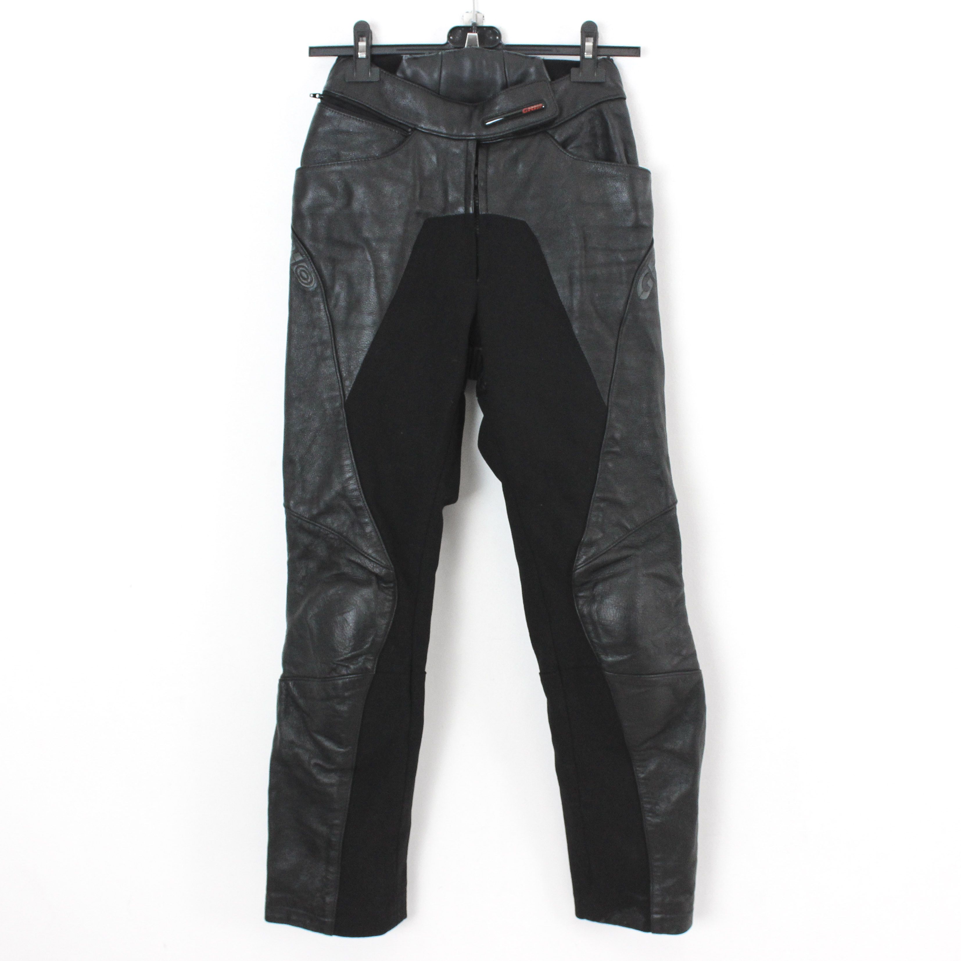 Leather Grid Women S Moto Pants Biker Trousers EU 36 Knee Protection Size 27" / US 4 / IT 40 - 1 Thumbnail