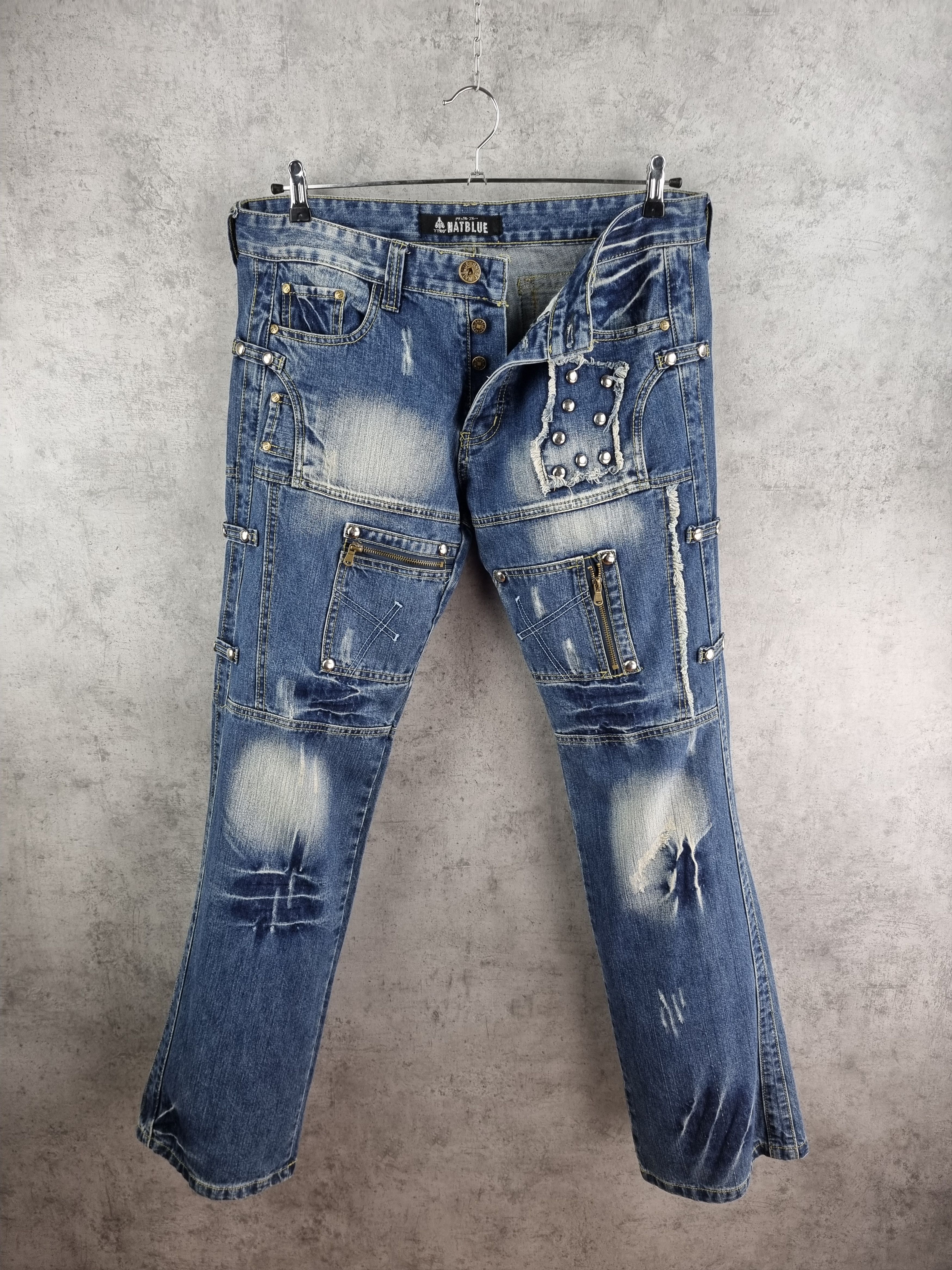 Japanese Brand × Seditionaries Rare Patchwork Flared Ripped Punk Jeans VIVIENNE Style Size US 34 / EU 50 - 2 Thumbnail