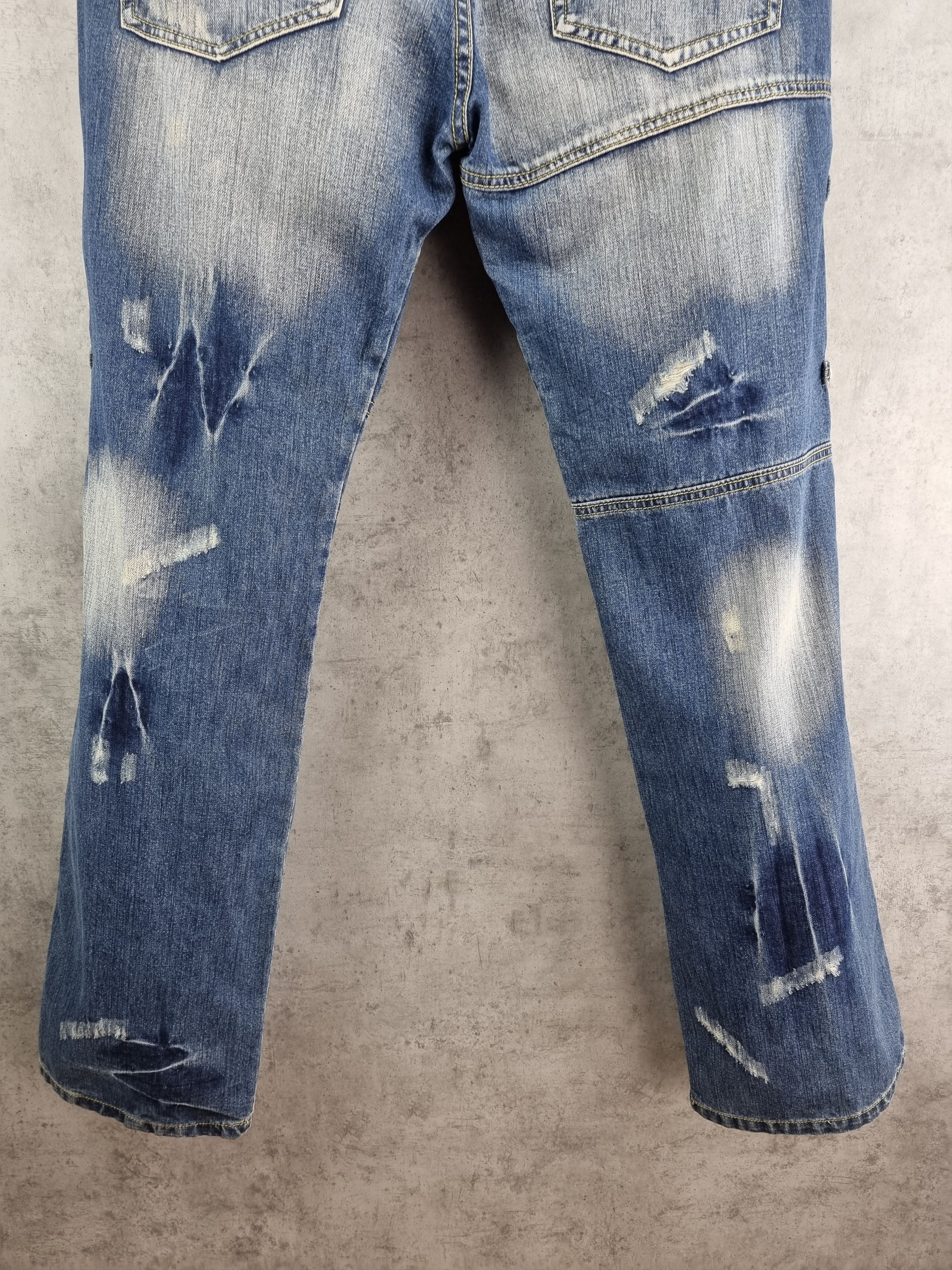 Japanese Brand × Seditionaries Rare Patchwork Flared Ripped Punk Jeans VIVIENNE Style Size US 34 / EU 50 - 7 Thumbnail
