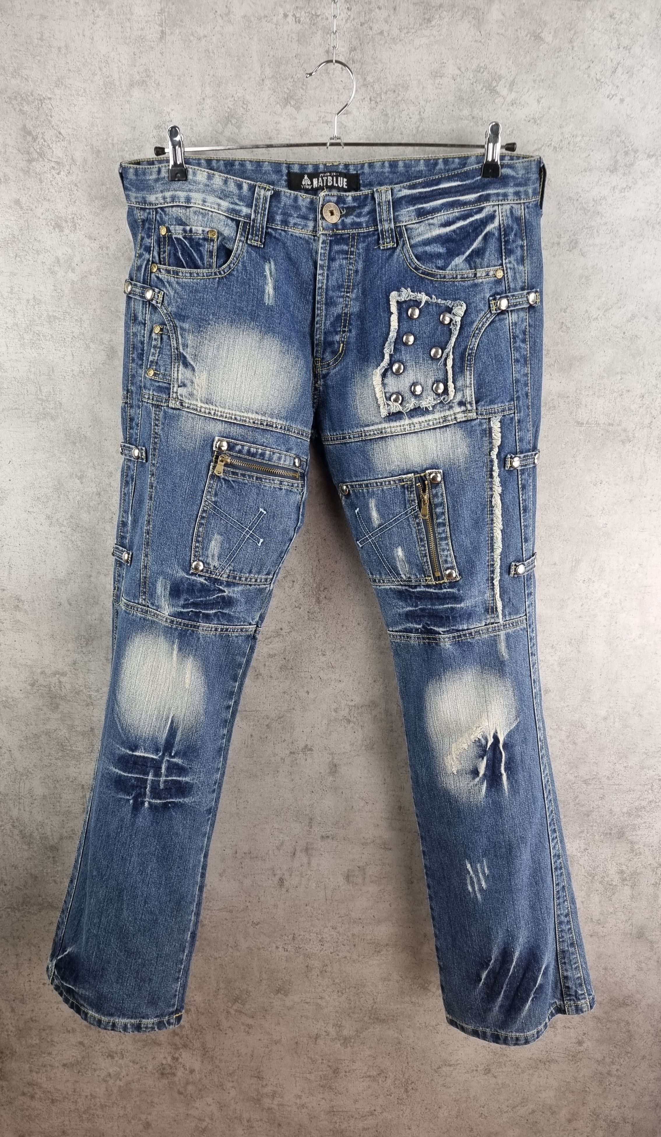 Japanese Brand × Seditionaries Rare Patchwork Flared Ripped Punk Jeans VIVIENNE Style Size US 34 / EU 50 - 14 Thumbnail