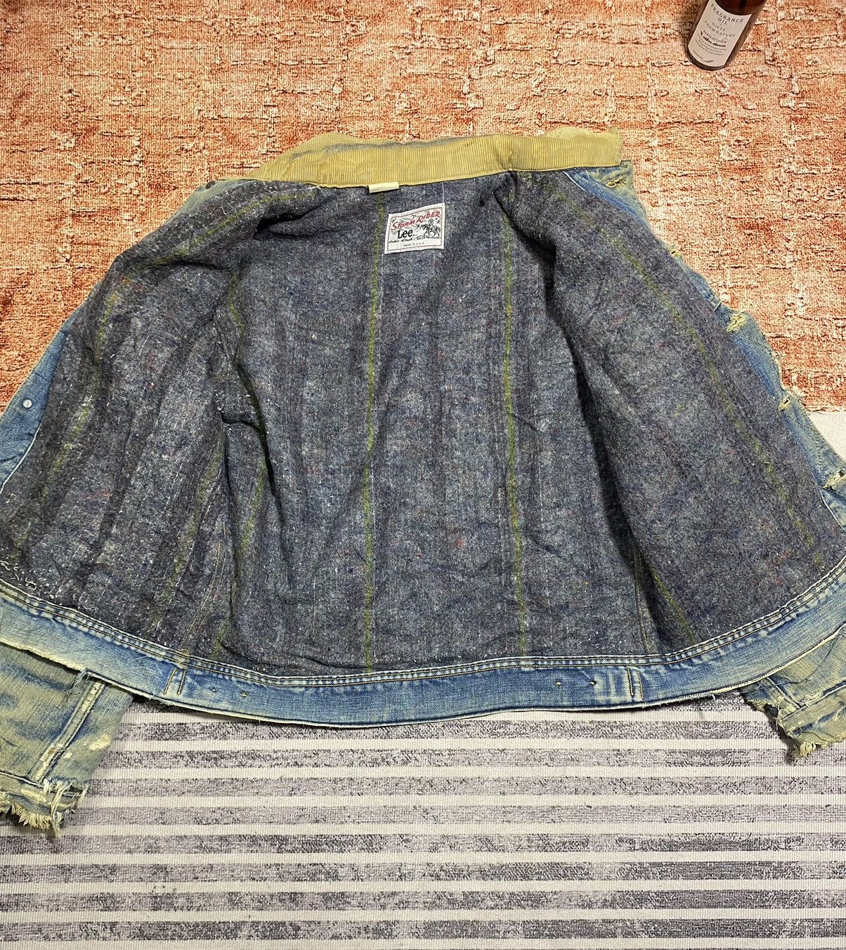 Lee (I) 1960s STORM RIDER LEE DENIM JACKET LINED FLEECE Size US L / EU 52-54 / 3 - 11 Thumbnail